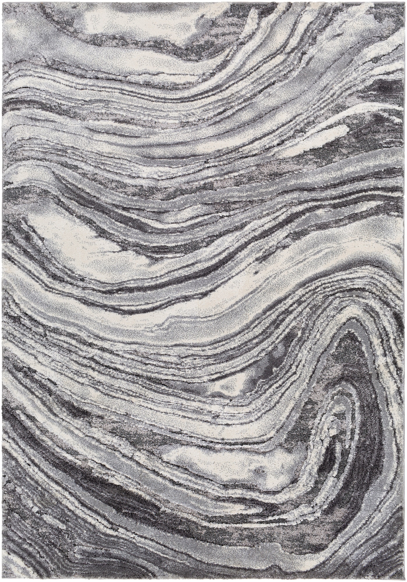 Surya TUS2316-5373 5 x 8 (ft) Polypropylene Gray/Tan Rectangular Indoor Abstract Area rug