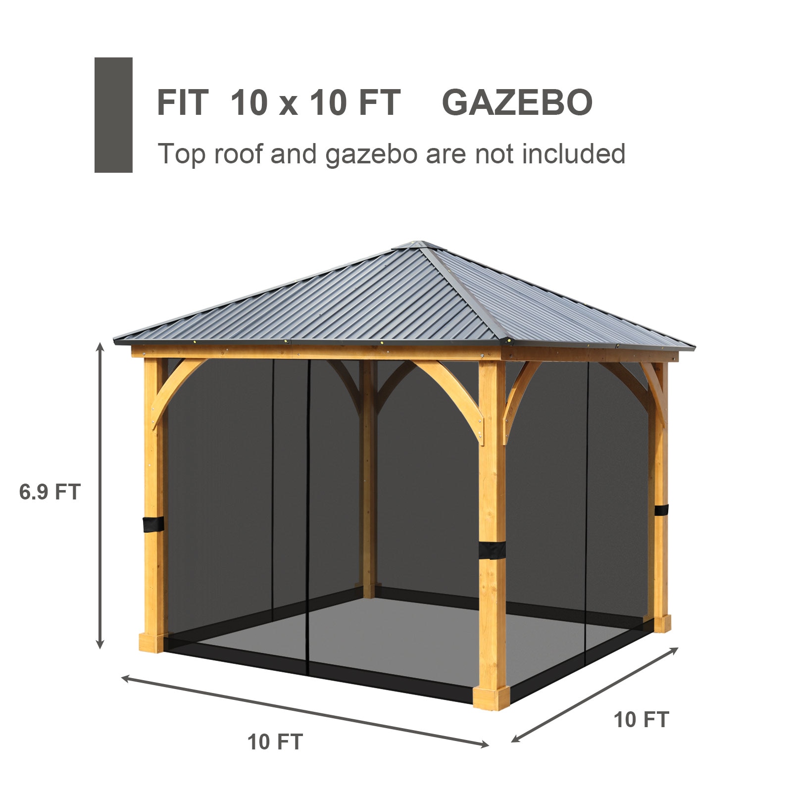 Aoodor A001-PBKBK Gazebo-Parts-Accessories - View #2