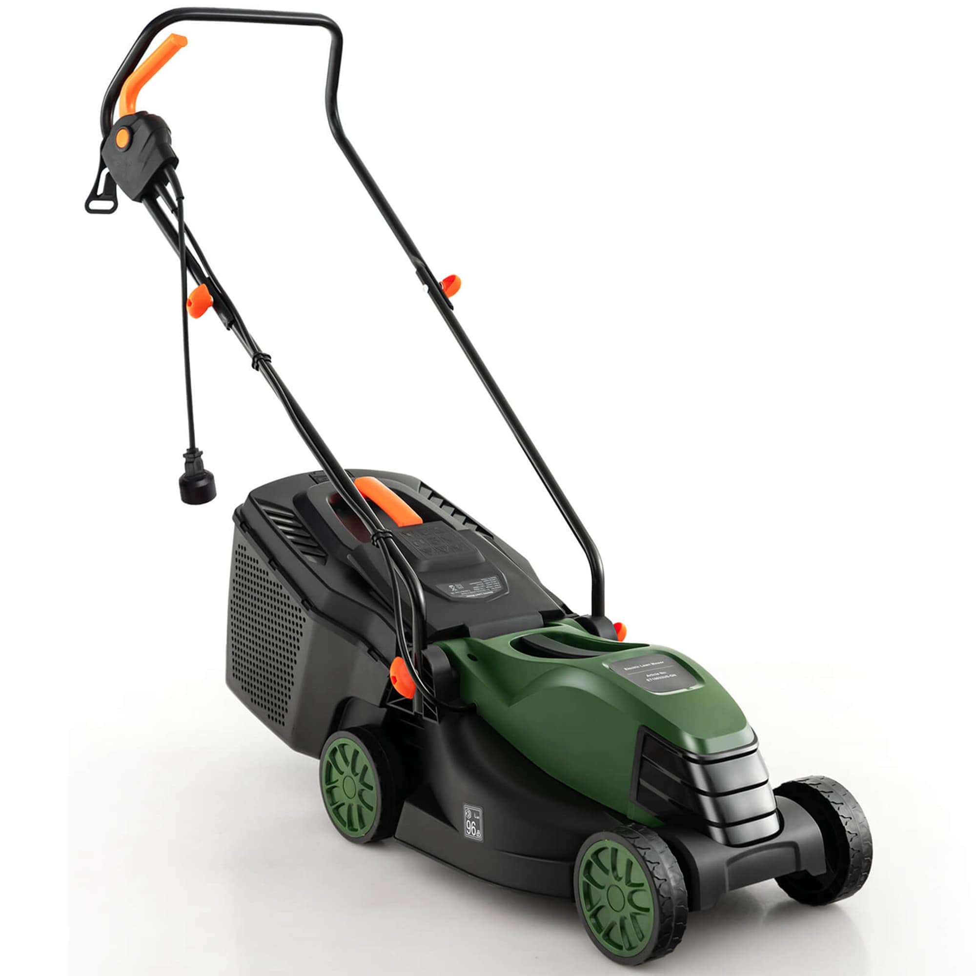 Costway  Electric Corded Lawn Mower 12-AMP 14-Inch Walk-Behind Lawnmower with Collection Box