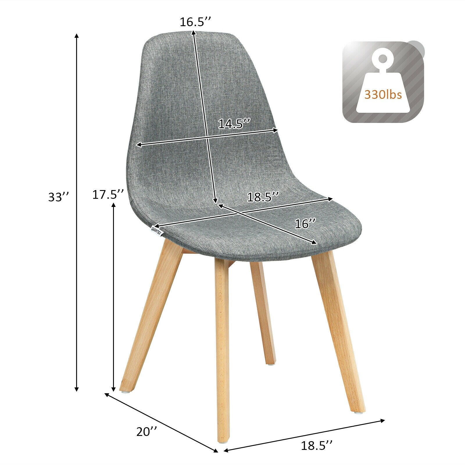 WELLFOR HW-HWY1-60904-2 Dining-Chairs - View #5