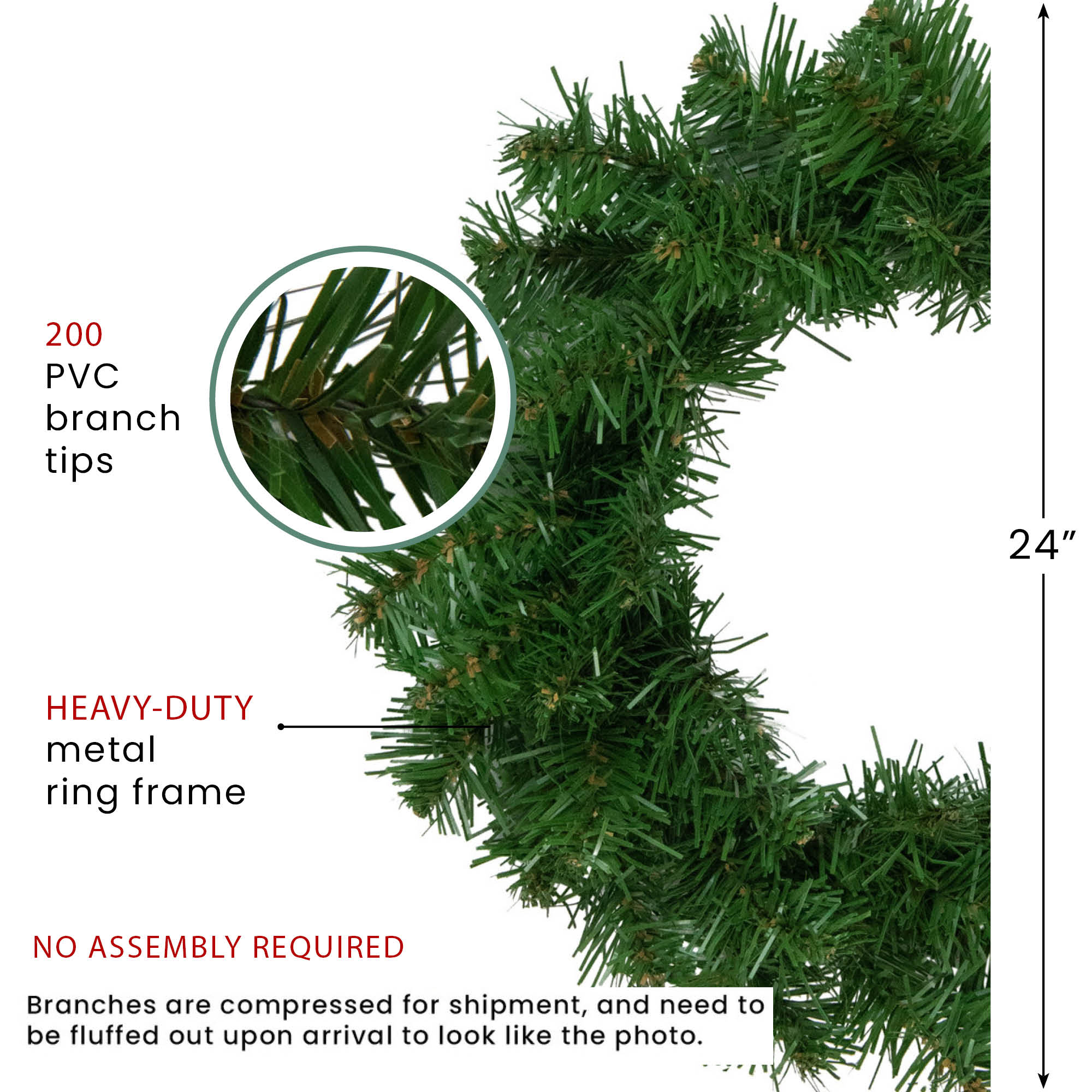 Northlight NORTHLIGHT Z92841 Artificial-Christmas-Wreaths - View #3