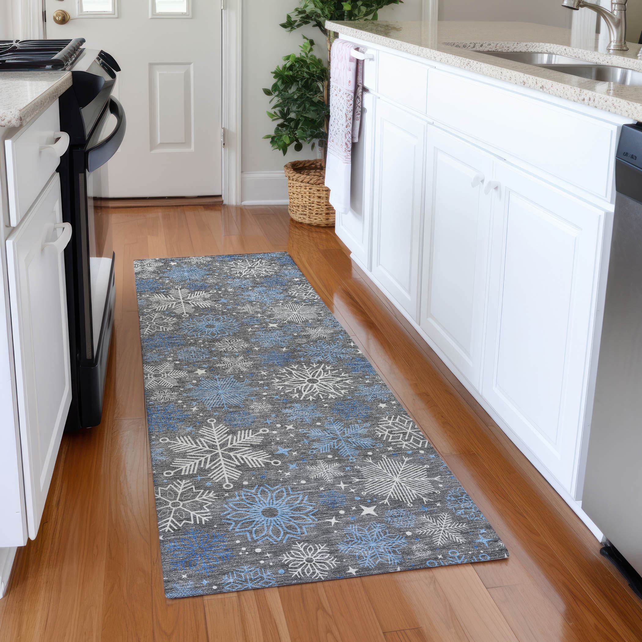 Addison Rugs ACN1823GY2X8 Chantille ACN1823GY 2 x 7 (ft) Loomed Polyester Gray Rectangular Indoor/Outdoor Machine washable Area rug