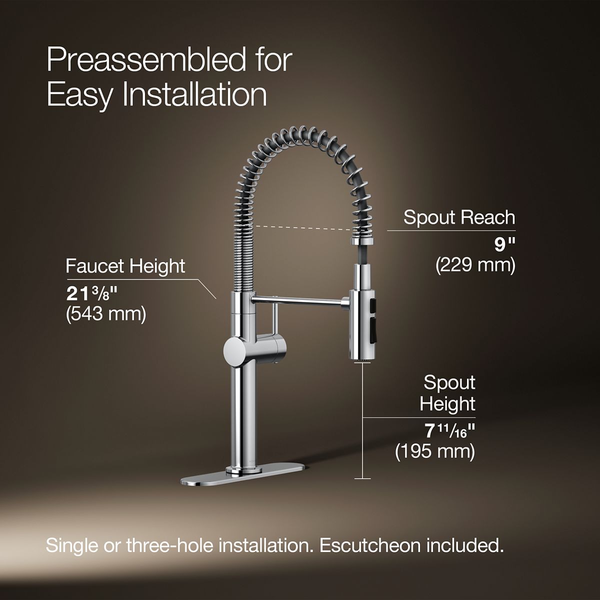 KOHLER K-22973-CP Kitchen-Faucets - View #3