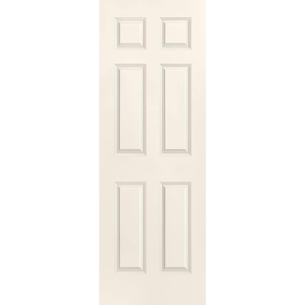 Masonite 1317267 Traditional 28-in x 80-in Moonglow 6-panel Smooth Solid core Prefinished Molded composite Slab Door