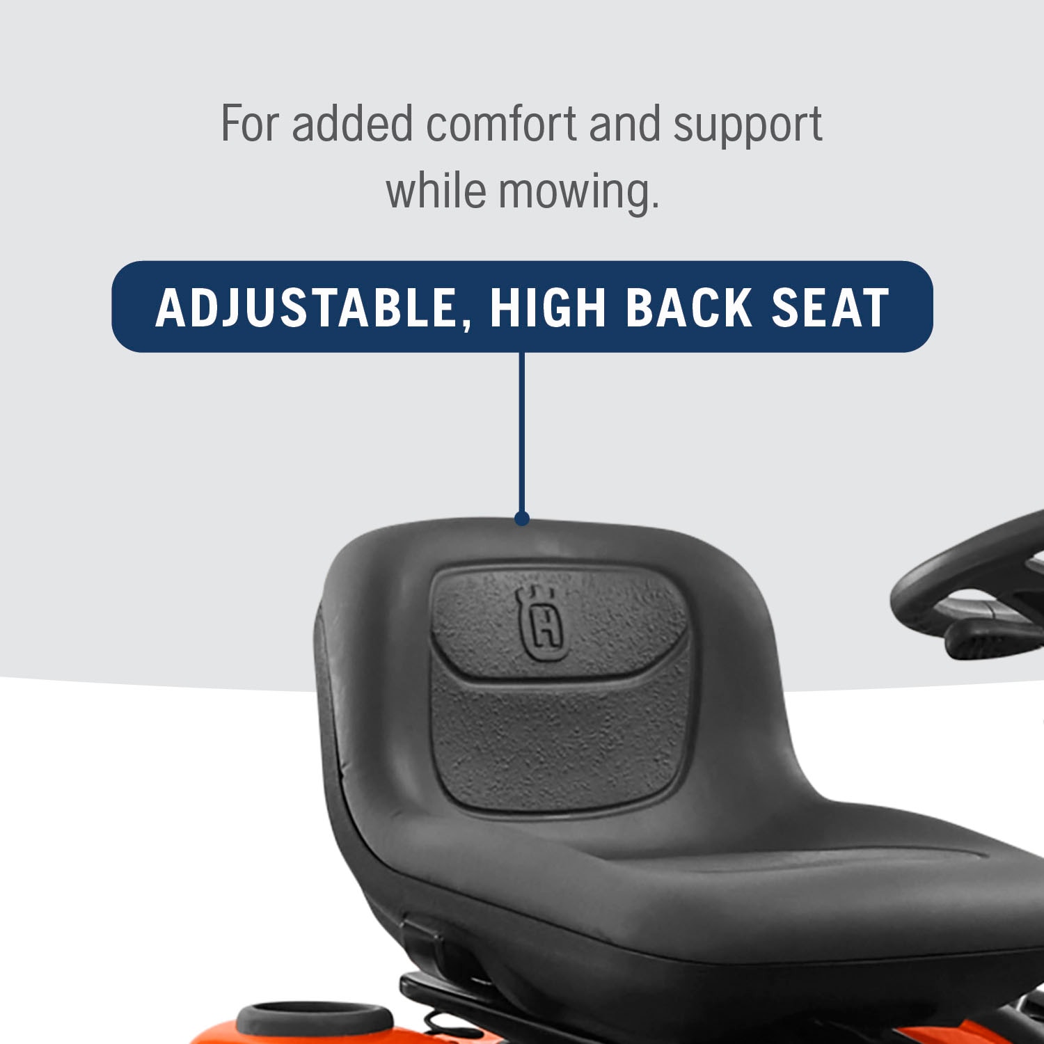 Husqvarna Tractor Seat Cover Riding Mower Accessories Orange/Gray
