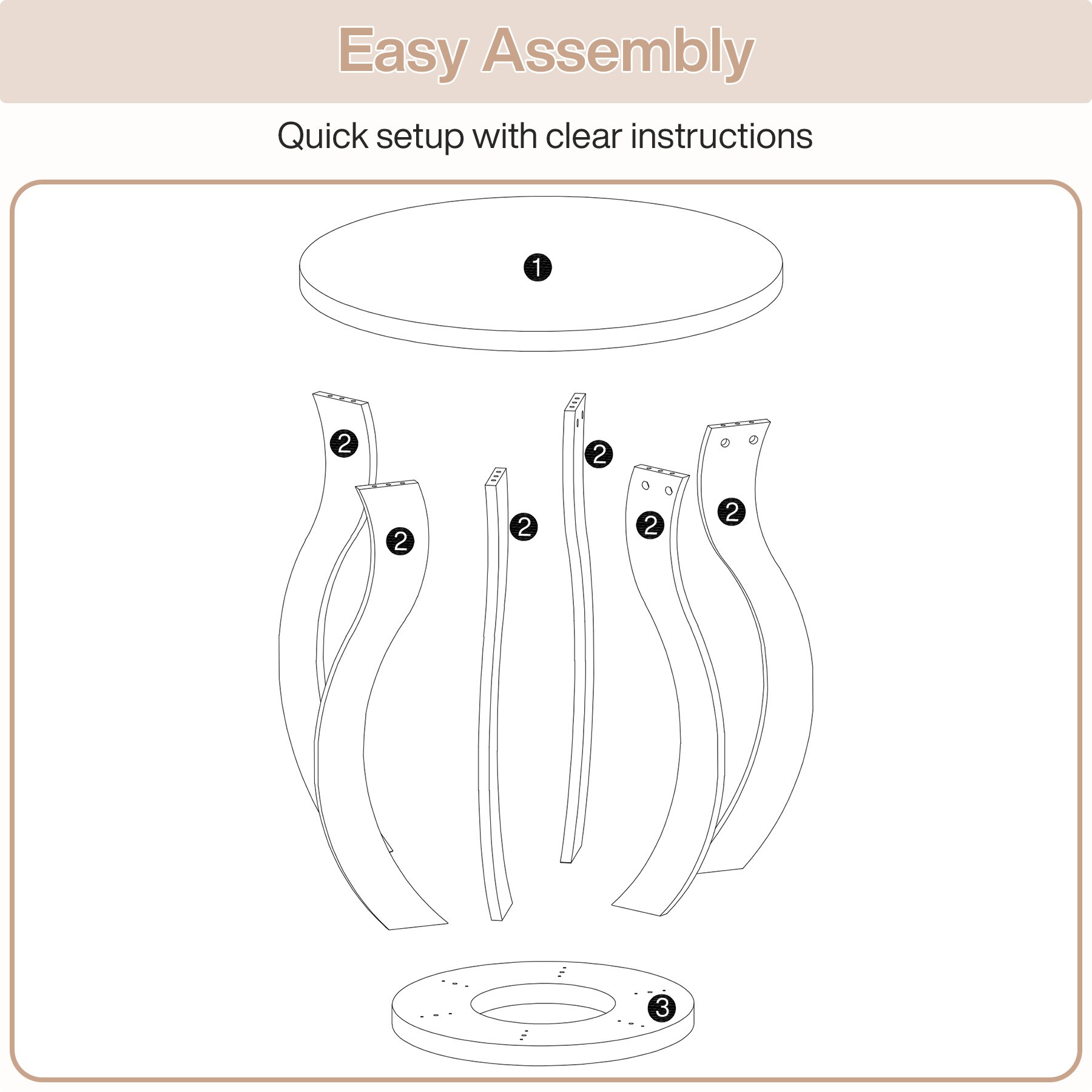Tribesigns LWOYJL-0930YY End-Tables - View #7