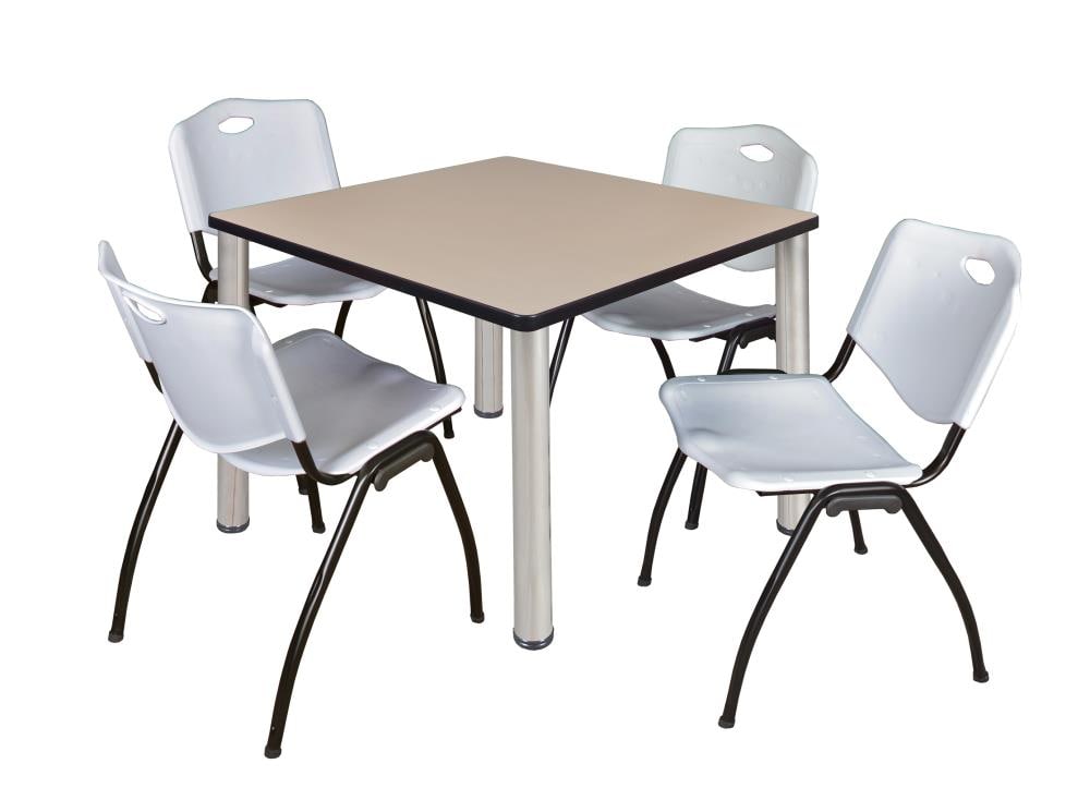 Regency TB4242BEBPCM47GY Breakroom Off-white 4-Person Training Table (42-in W x 29-in H)