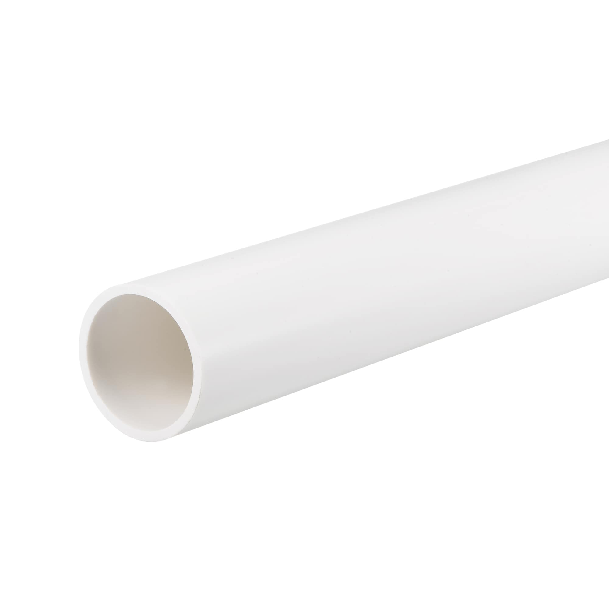 Unique Bargains - PVC Rigid Tube Round Pipe Hardware Tubing 28mm ID 32mm OD 350mm White High Impa...