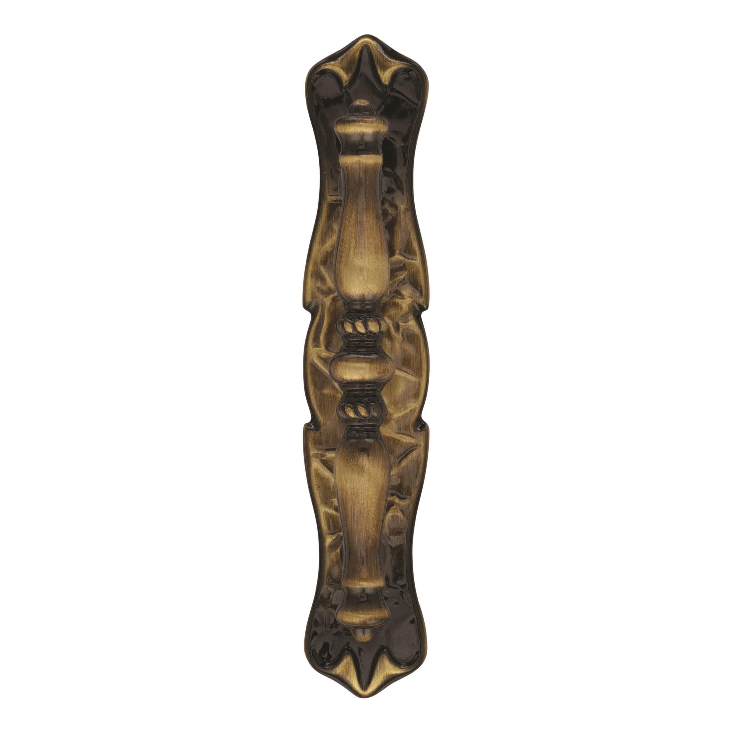 Antique Brass 3" Traditional Cabinet Pull with Backplate