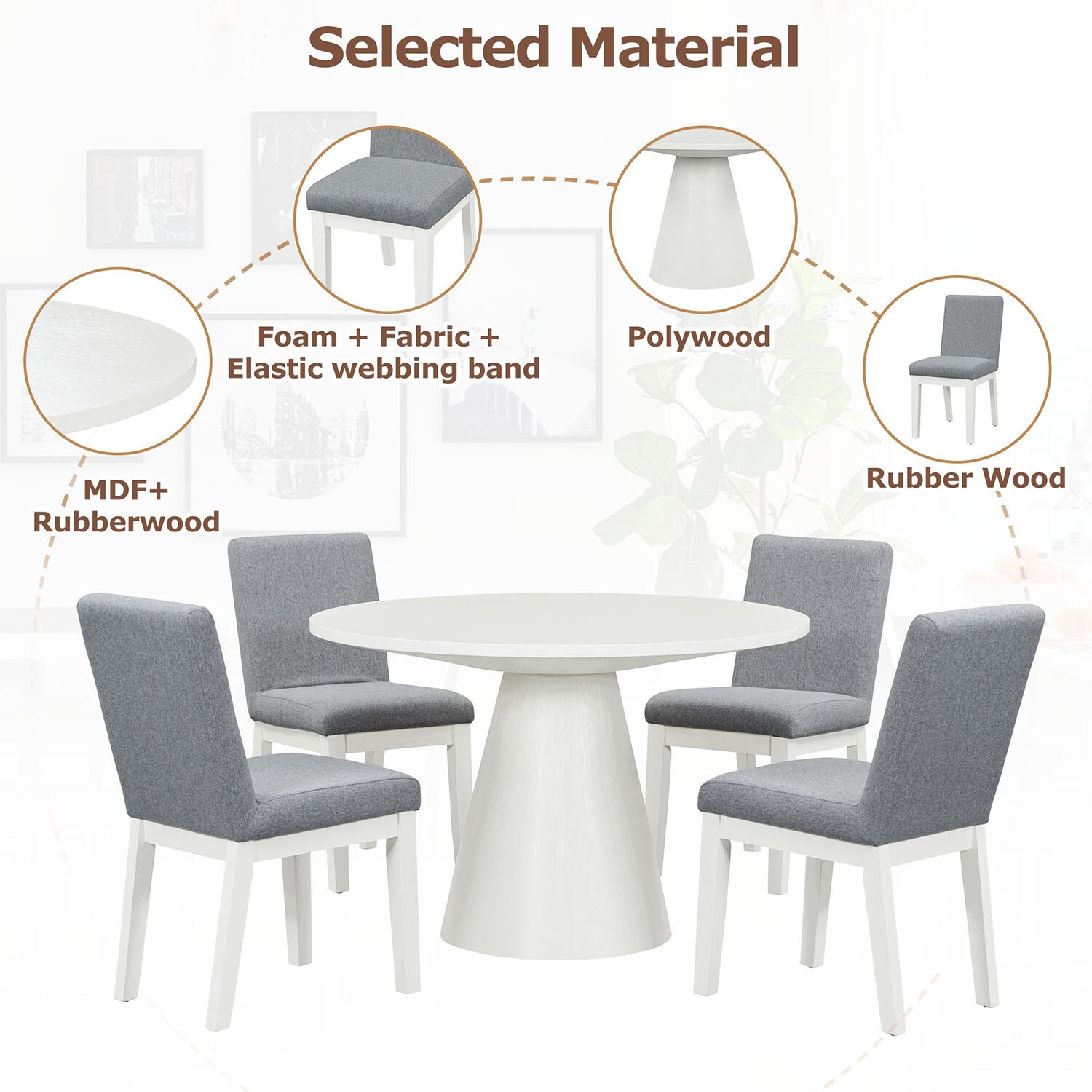 SINOFURN SYA010266WT Dining-Sets - View #15