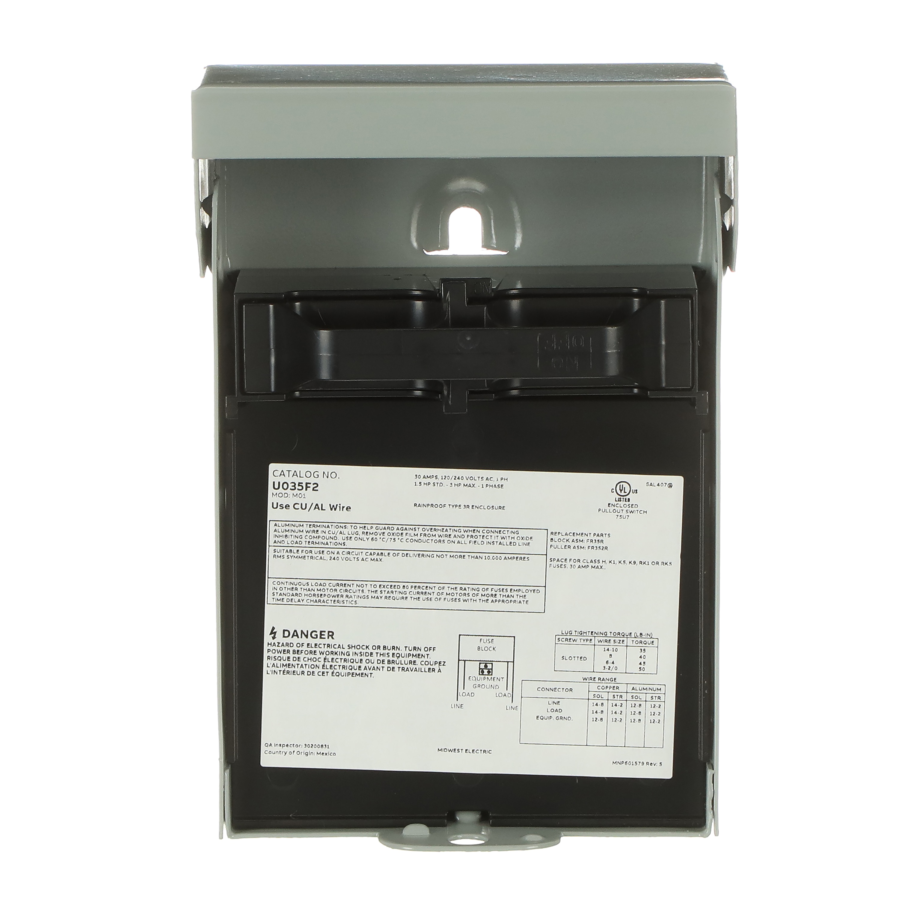 GE U035F2P Safety-Switches - View #3