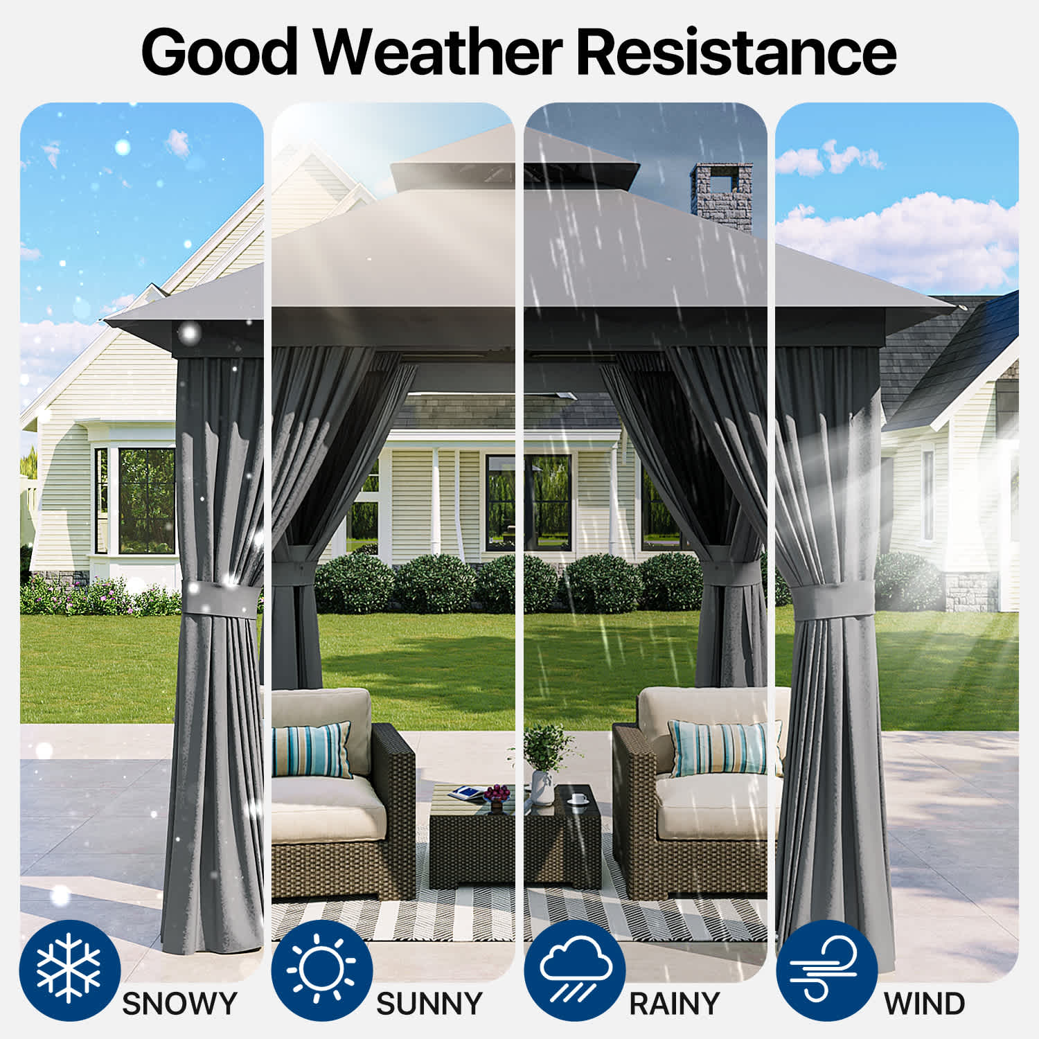 Sunmthink GBSM50G39 Wood-Resin-Gazebos - View #3