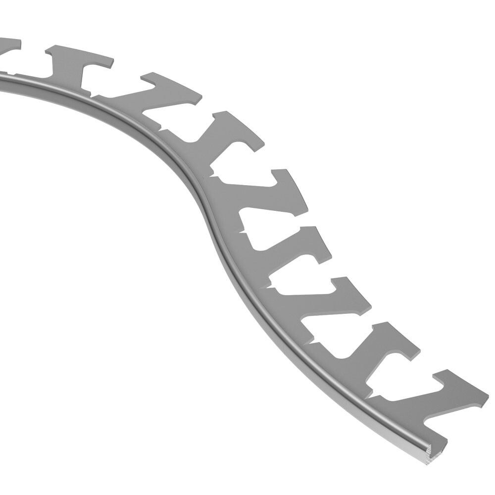 Schluter Systems R/E90 Schiene-Radius 0.344-in W x 98.5-in L Stainless Steel Steel L-angle Tile Edge Trim