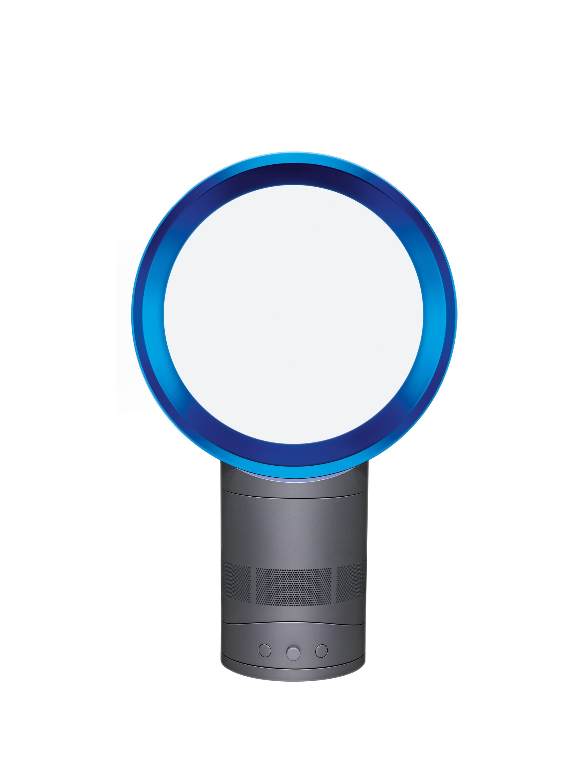 Dyson 10-in Indoor Satin Iron/Satin Blue Oscillating Fan in the Portable Fans department at Lowes.com