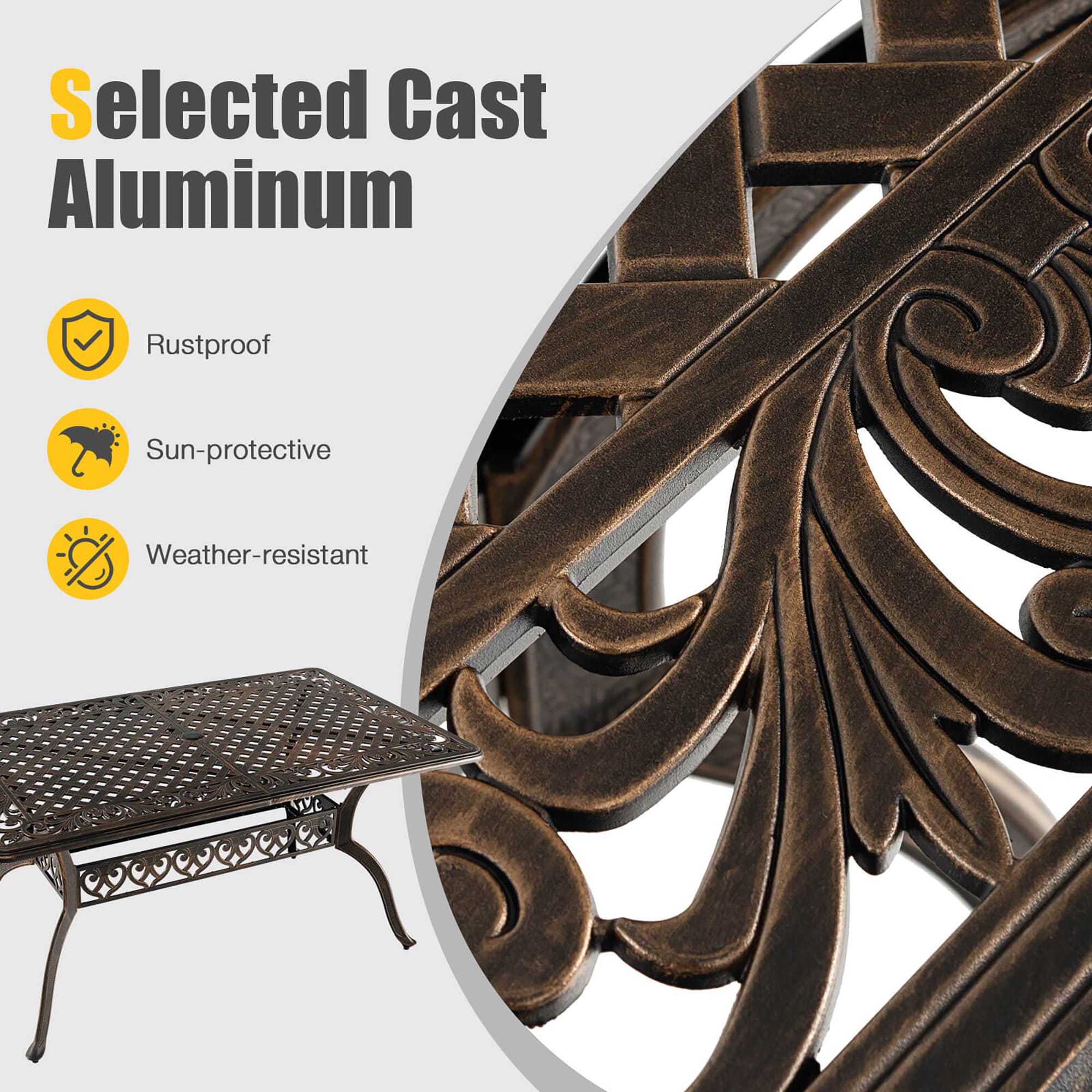 Forclover HYFL-395TB Patio-Tables - View #7
