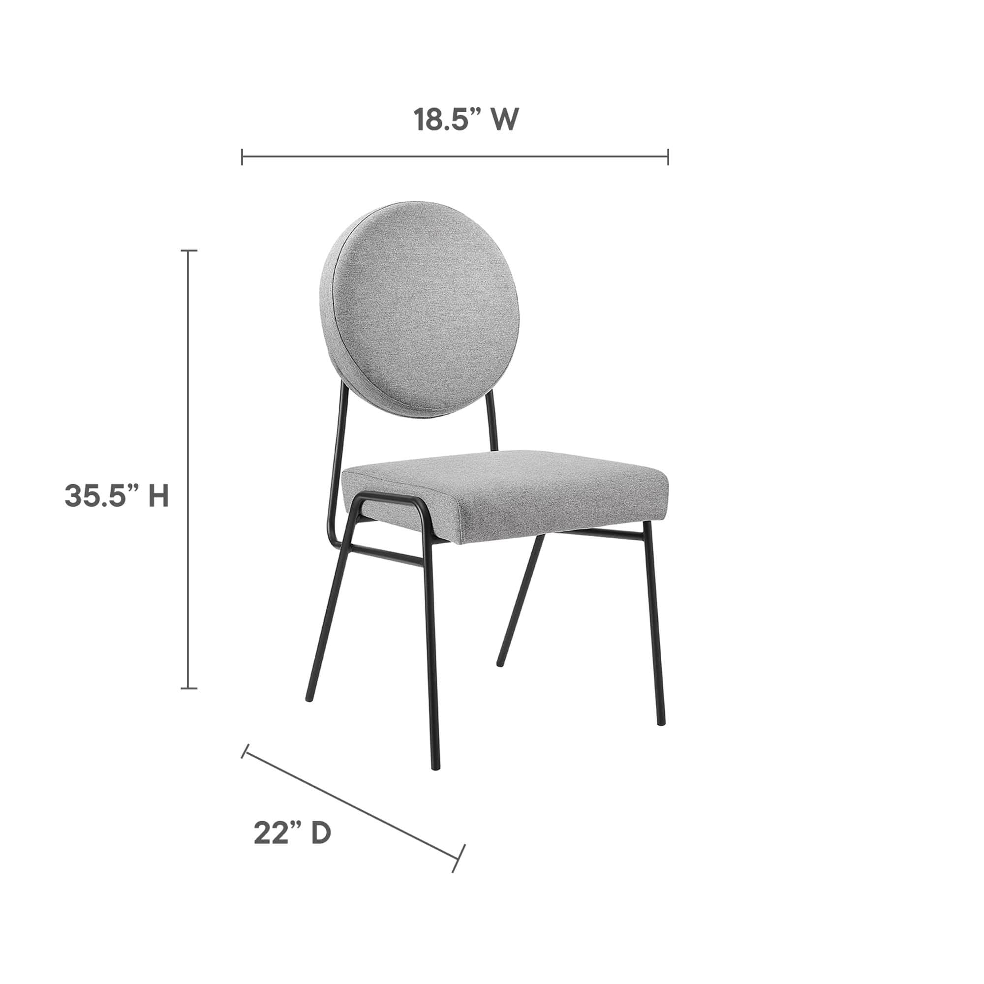 Modway EEI-6253-BLK-LGR Dining-Chairs - View #3
