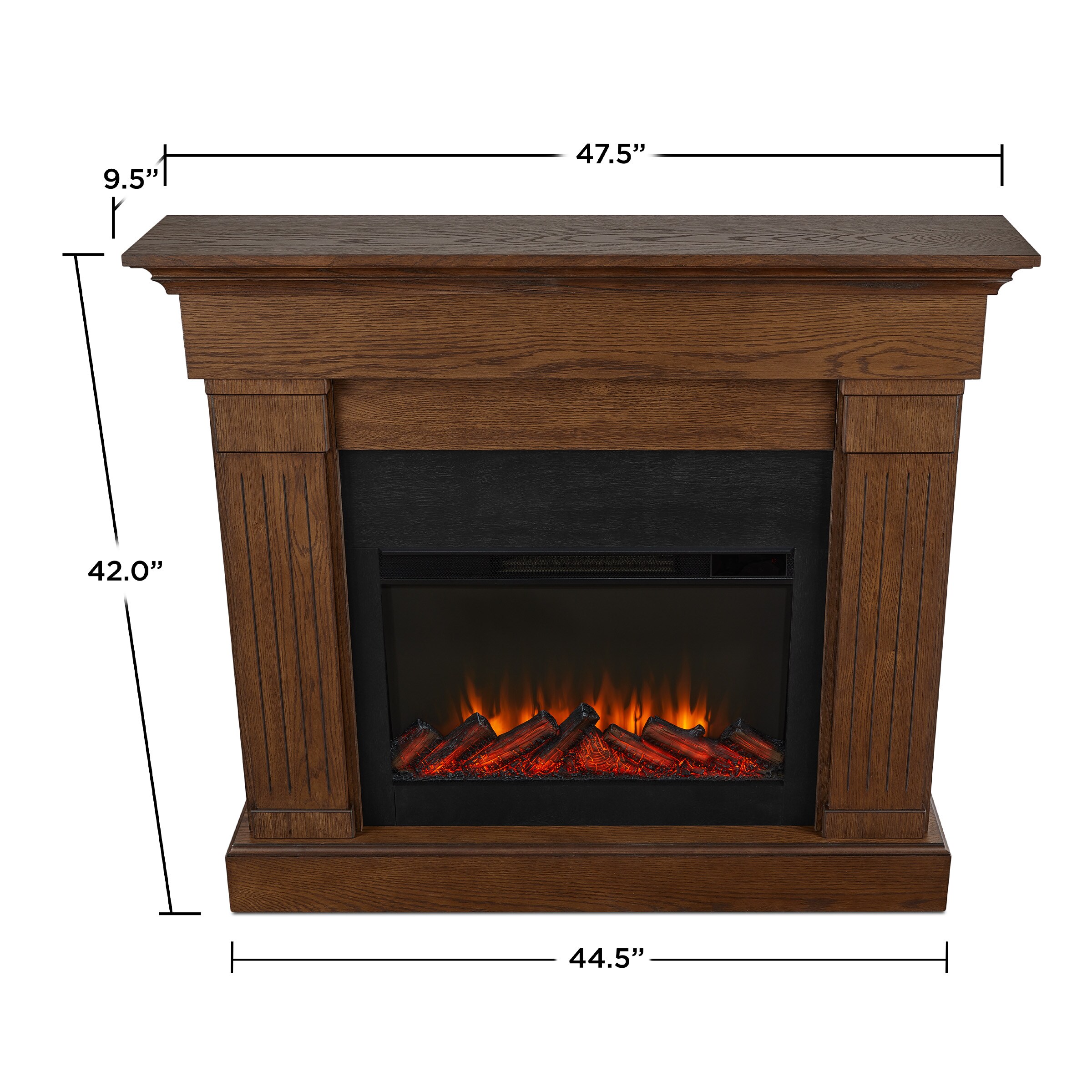 Real Flame 47.4-in W Chestnut Oak LED Electric Fireplace in the ...