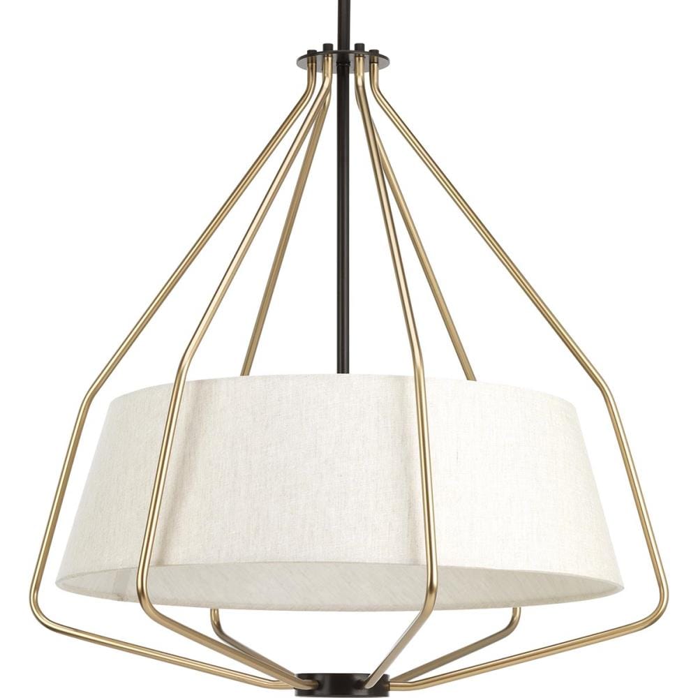 Progress Lighting P500117-020 Hangar 3 -Light Antique Bronze Modern/contemporary Drum Large Hanging Pendant light