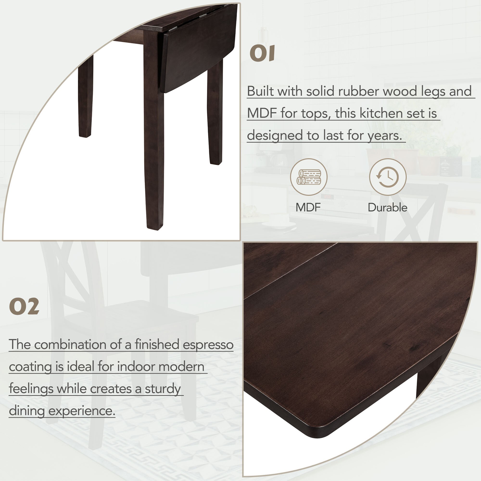 Dimakai DI-TOS164P3P Dining-Sets - View #4