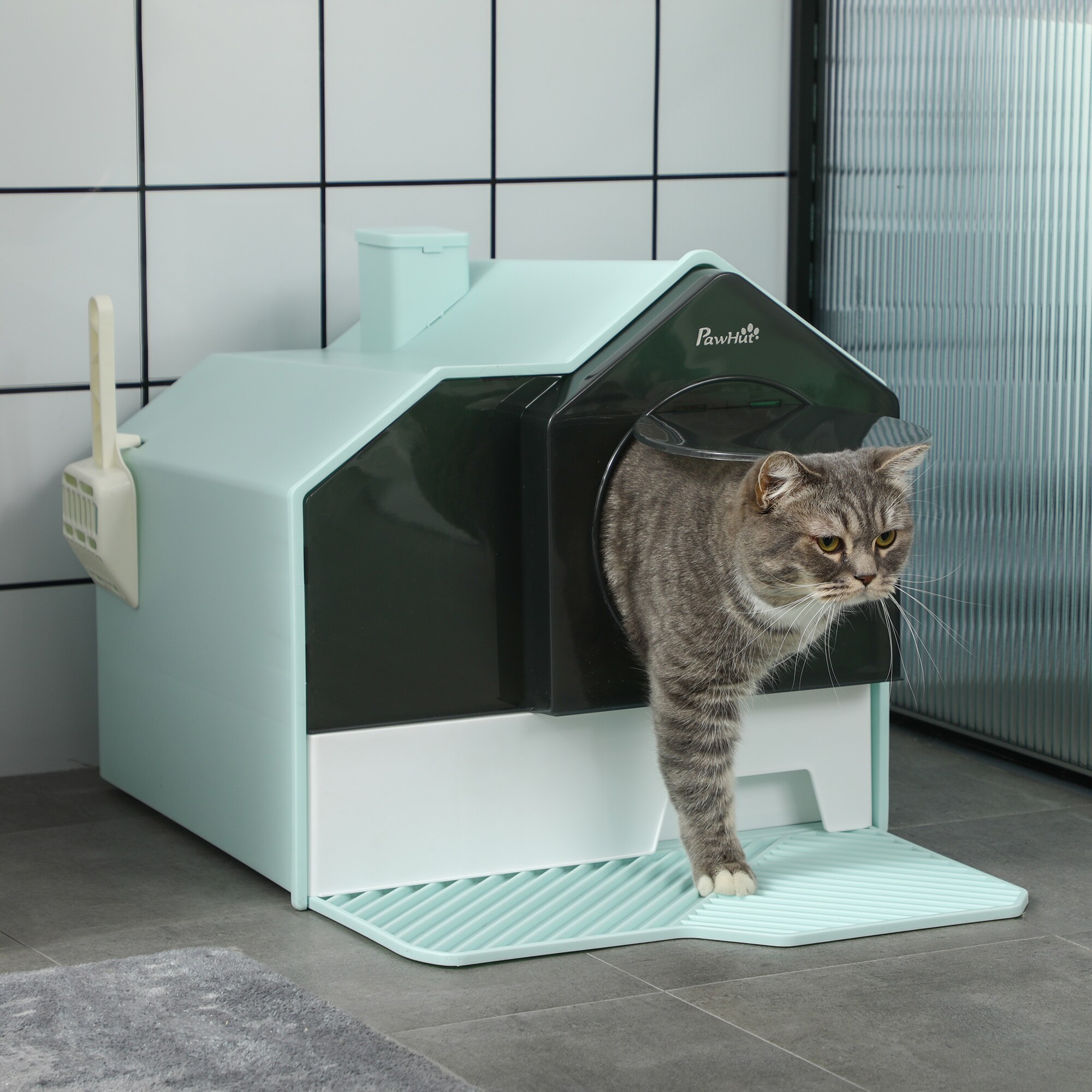 PawHut D31-077V00LB Cat-Litter-Box - View #2
