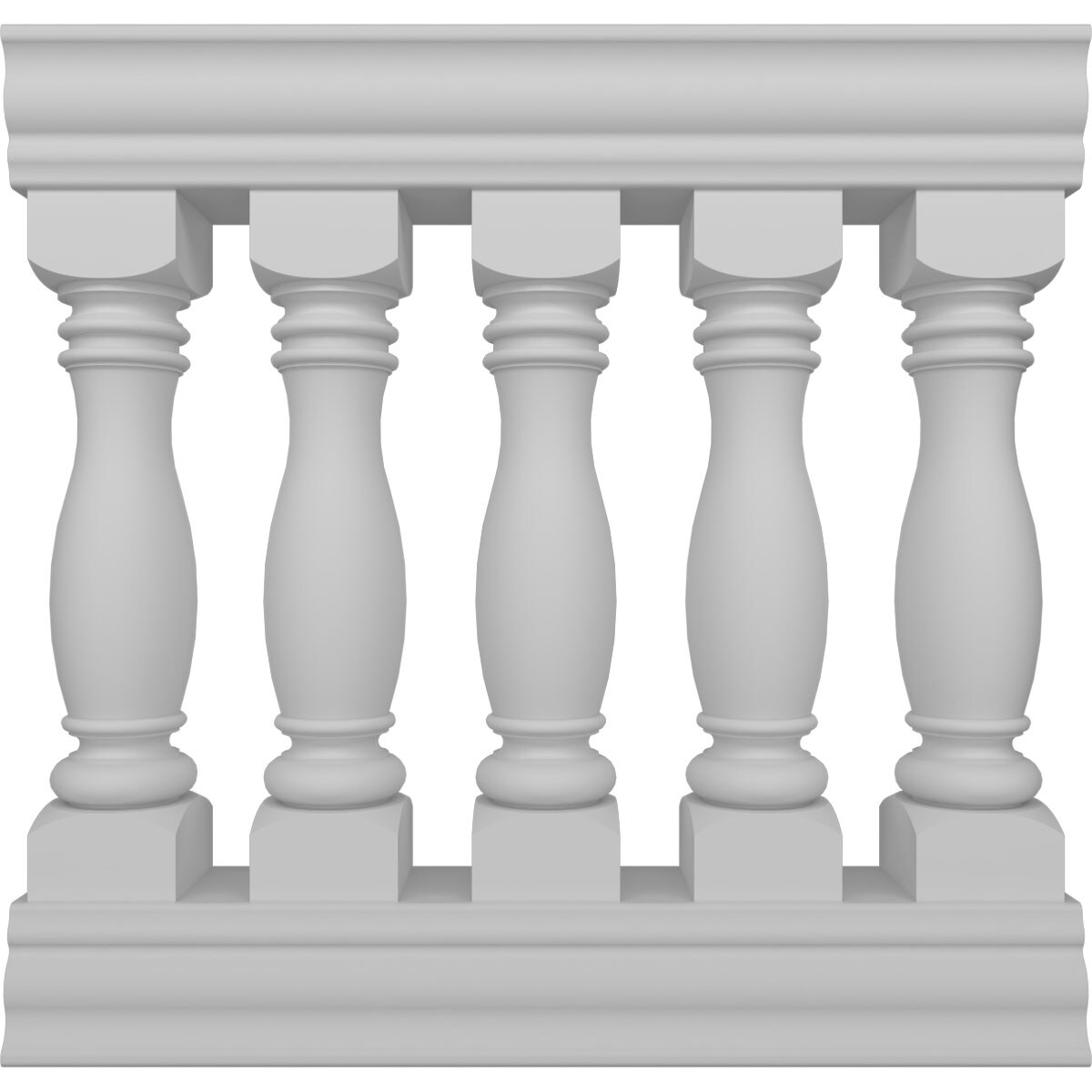 Ekena Millwork BALK38X036EMG FiberThane 3-Feet x 38-Inches Embassy Fiberglass Deck Rail Kit