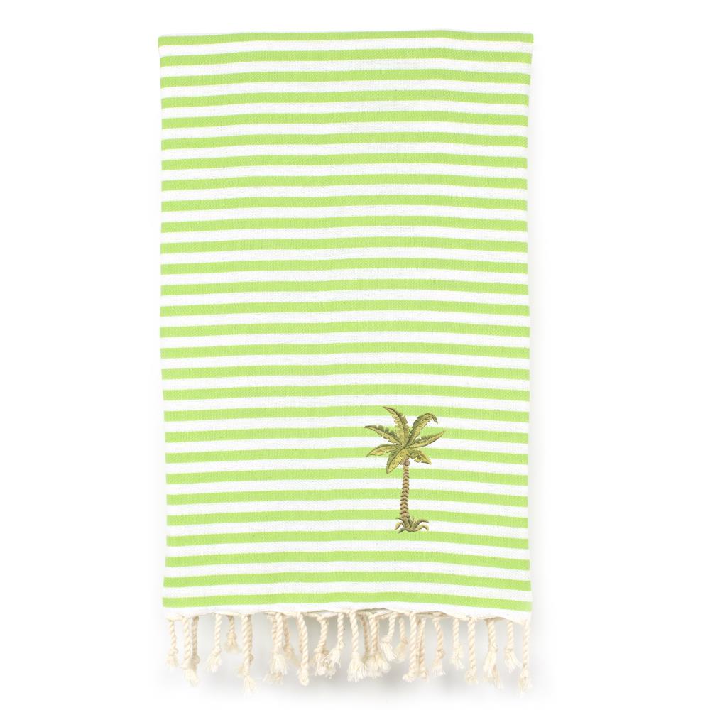 Linum Home Textiles FSP25-PLM Pistachio Turkish Cotton Quick Dry Beach Towel (Fun in the Sun- Palm)