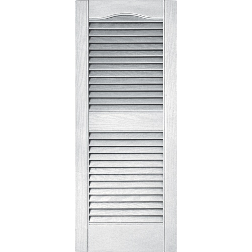 Vantage V1711436001 14.563-in W x 35.563-in H White Louvered Exterior Shutters ( 1 -Pack )