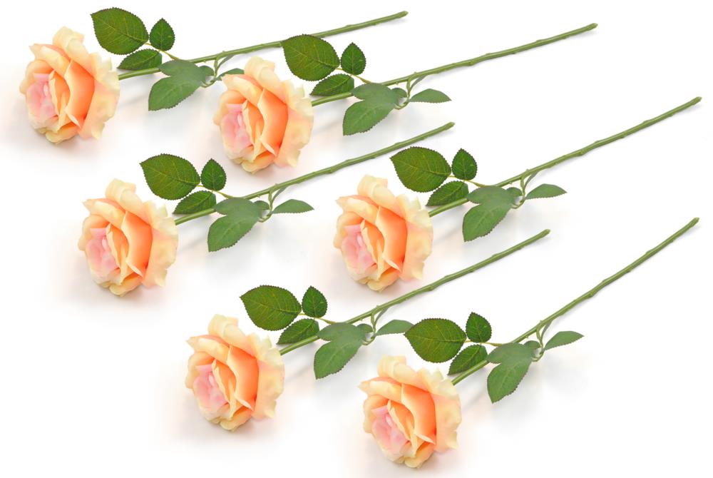 DII CAMZ33643 2-in Yellow Indoor/Outdoor Rose Artificial Flower