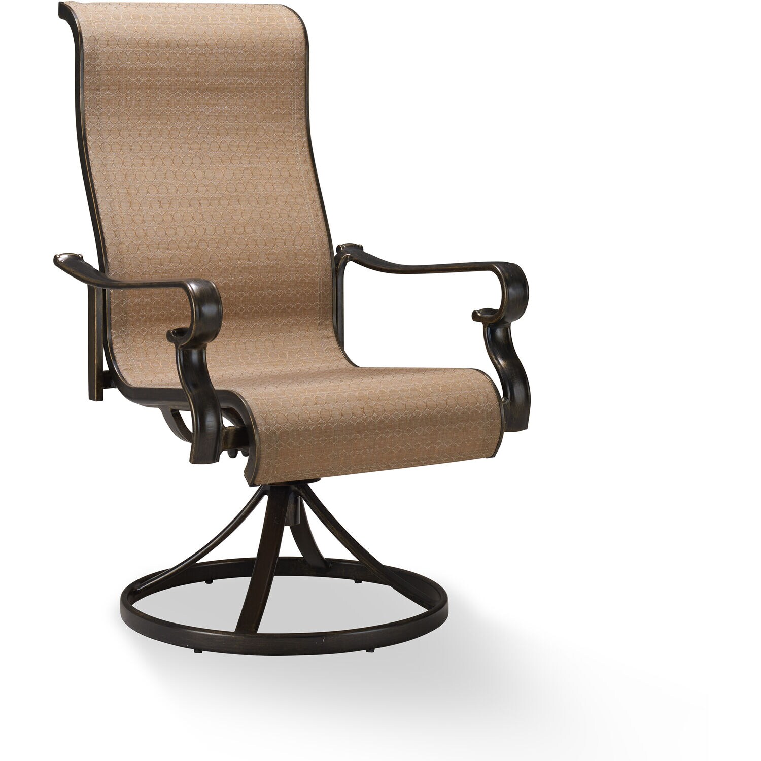 Brigantine 7-Piece Tan Aluminum Patio Dining Set with Swivel Chairs
