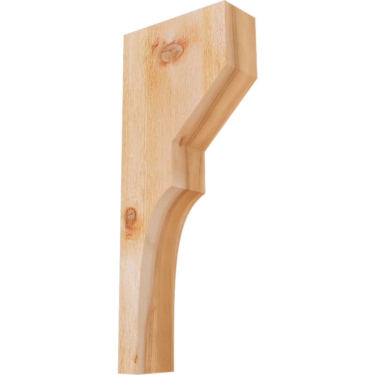 Ekena Millwork COR04X10X26MON00RWR 4-in x 10-in x 26-in Monterey Unfinished Western red cedar Wood Paintable/Stainable Corbel