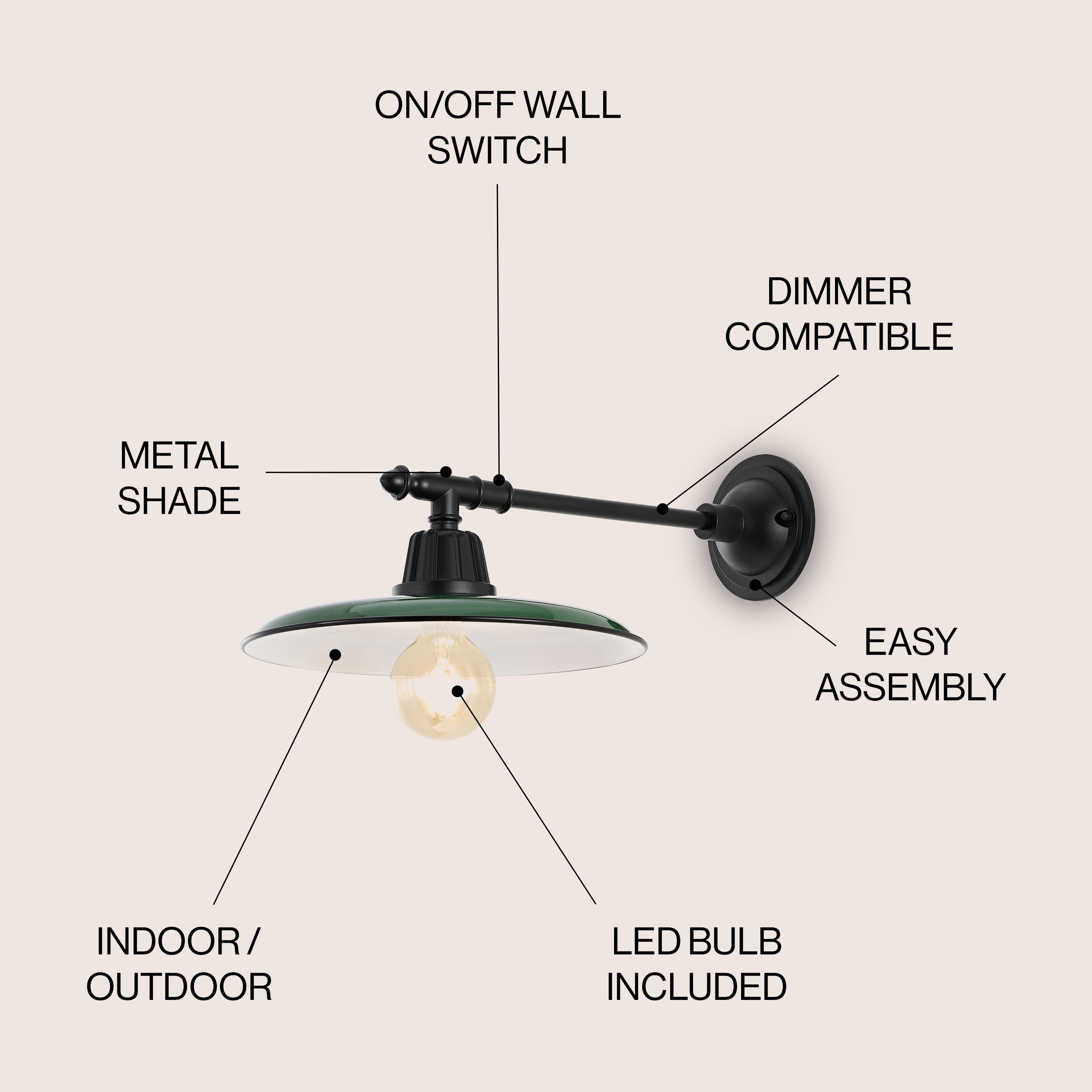 JONATHAN  Y JYL7616F Outdoor-Wall-Lighting - View #3