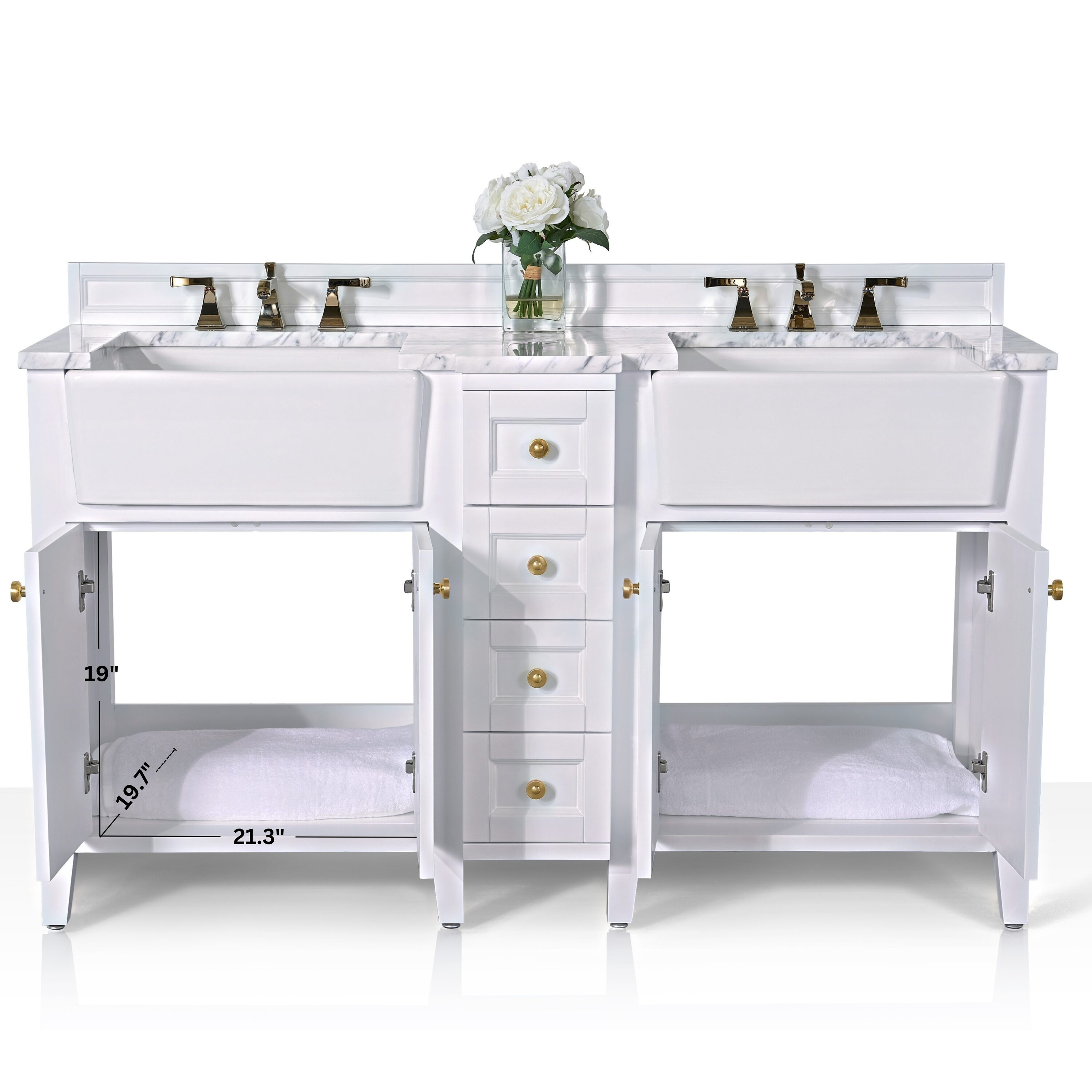 Ancerre Designs VTSADELINE60WCWGD Bath-Vanity-Combo - View #7