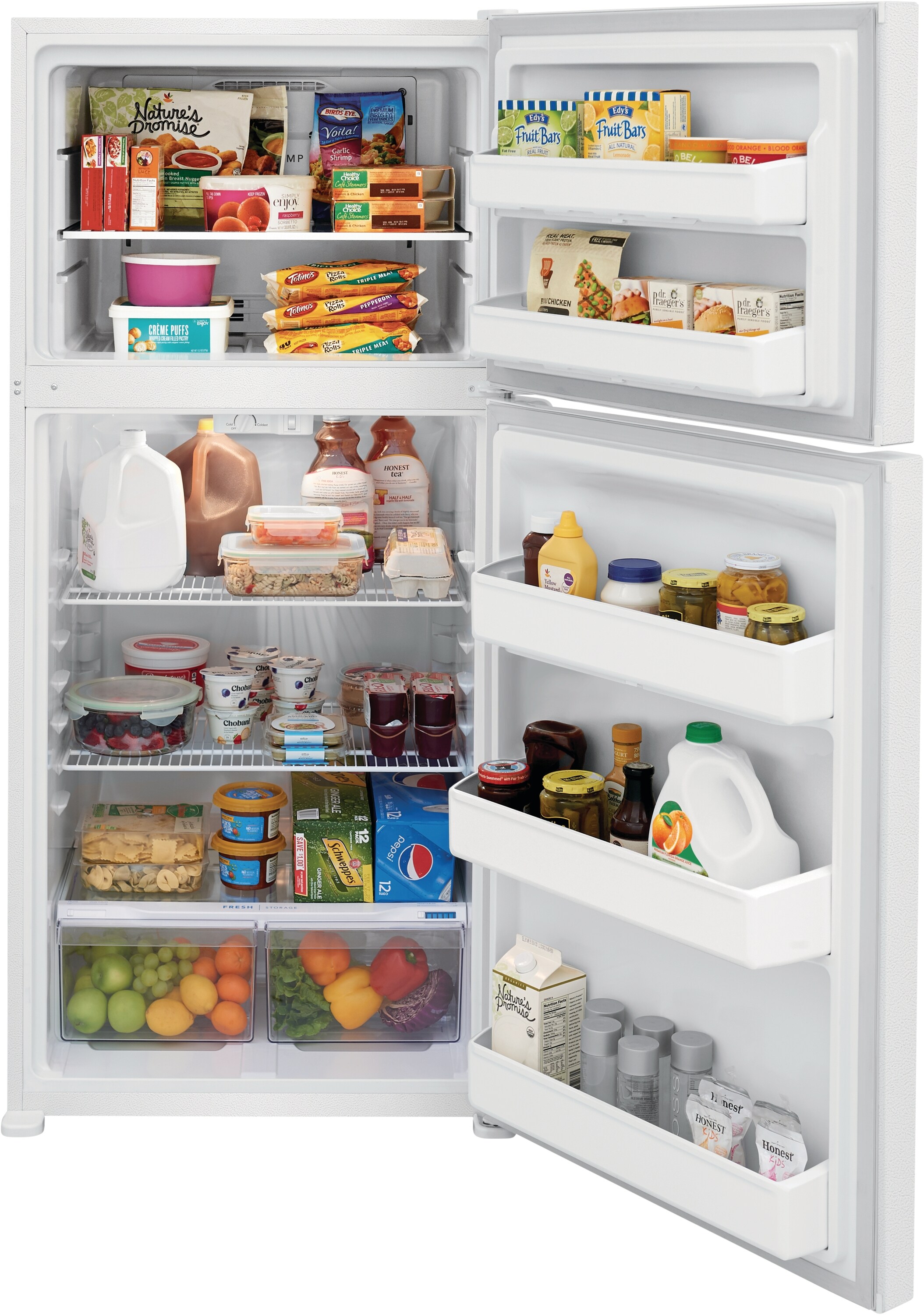 Frigidaire 18.3-cu ft Top-Freezer Refrigerator (White) Garage Ready