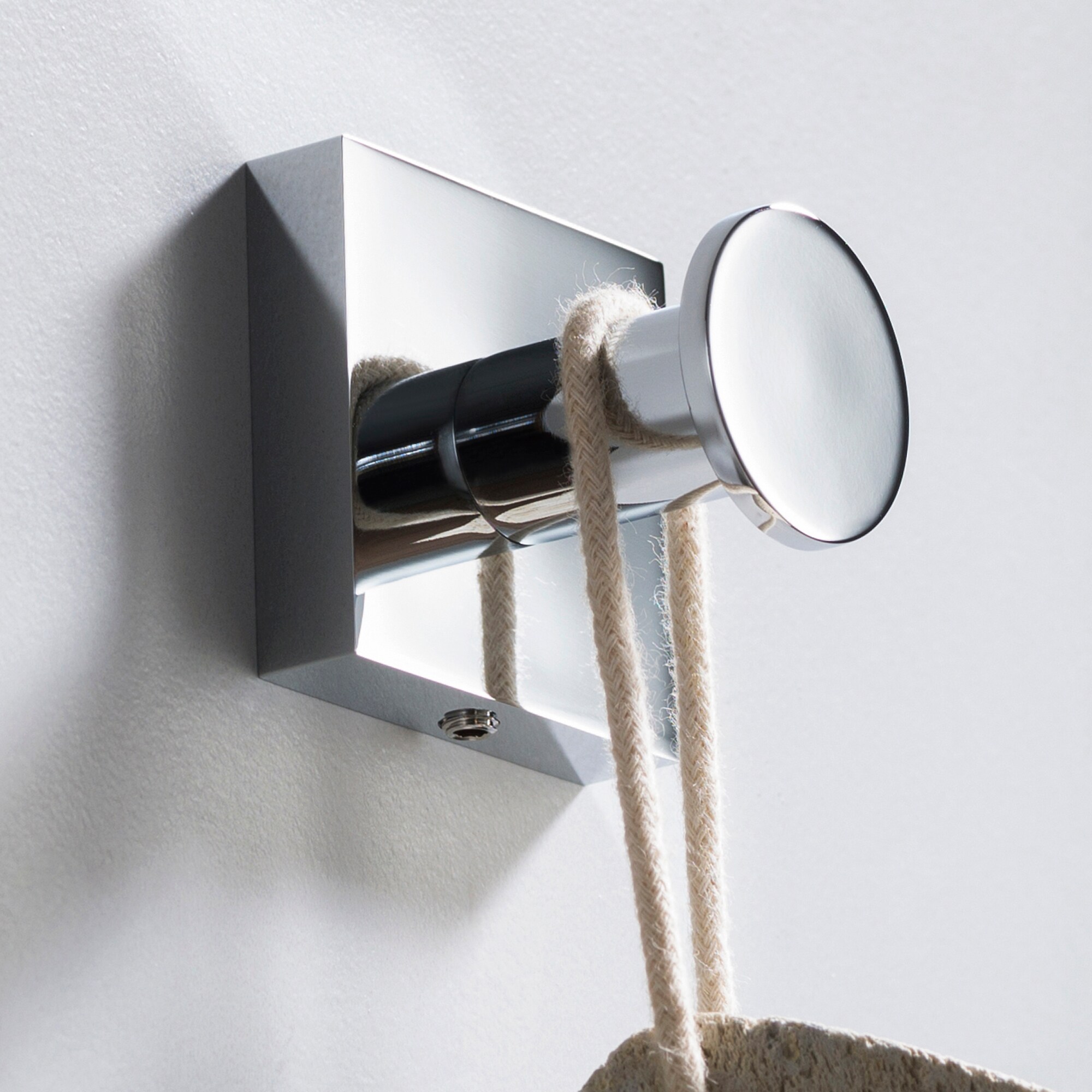 Ventus Chrome Wall Mounted Single Towel Hook