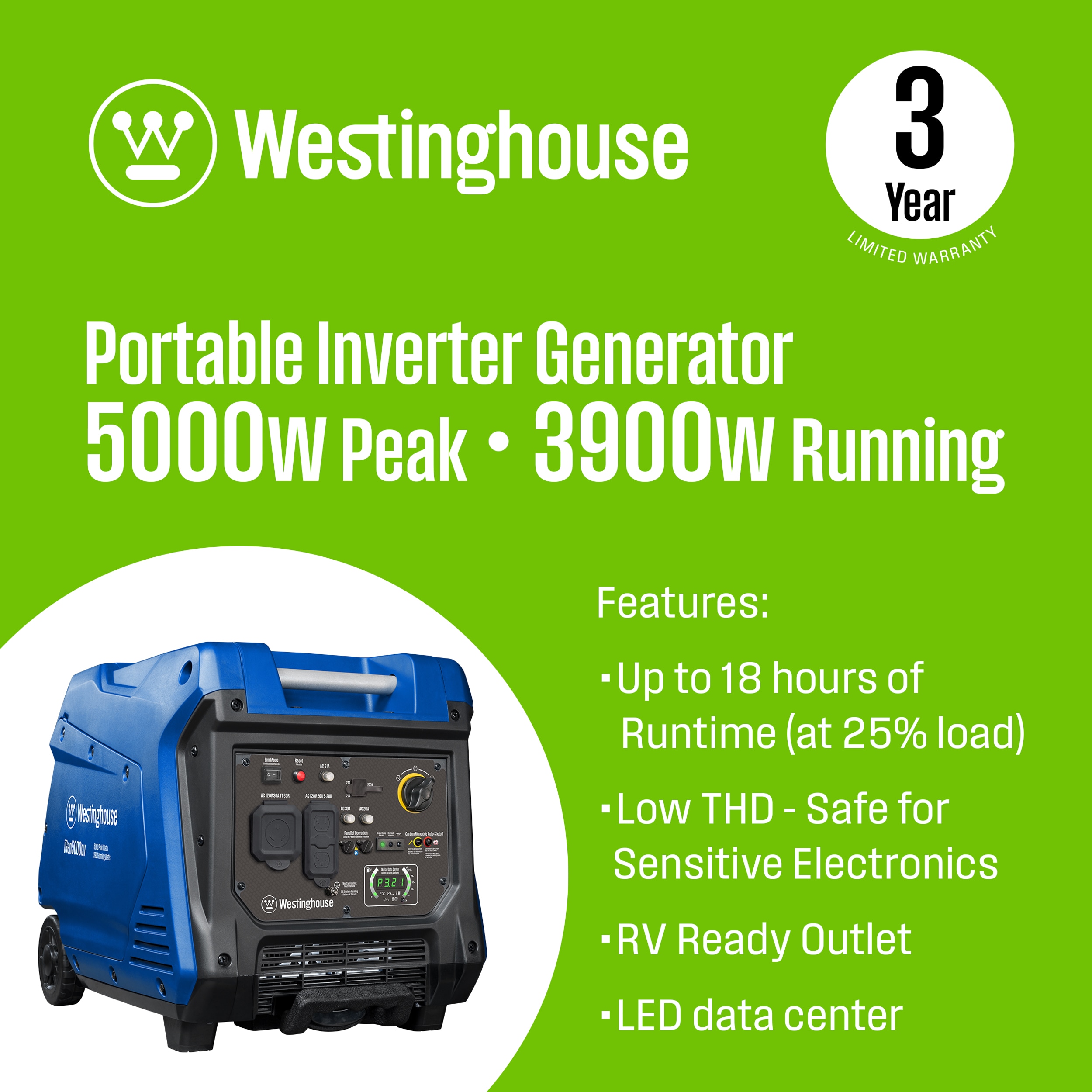 Westinghouse IGEN4500CV Inverter-Generators - View #2