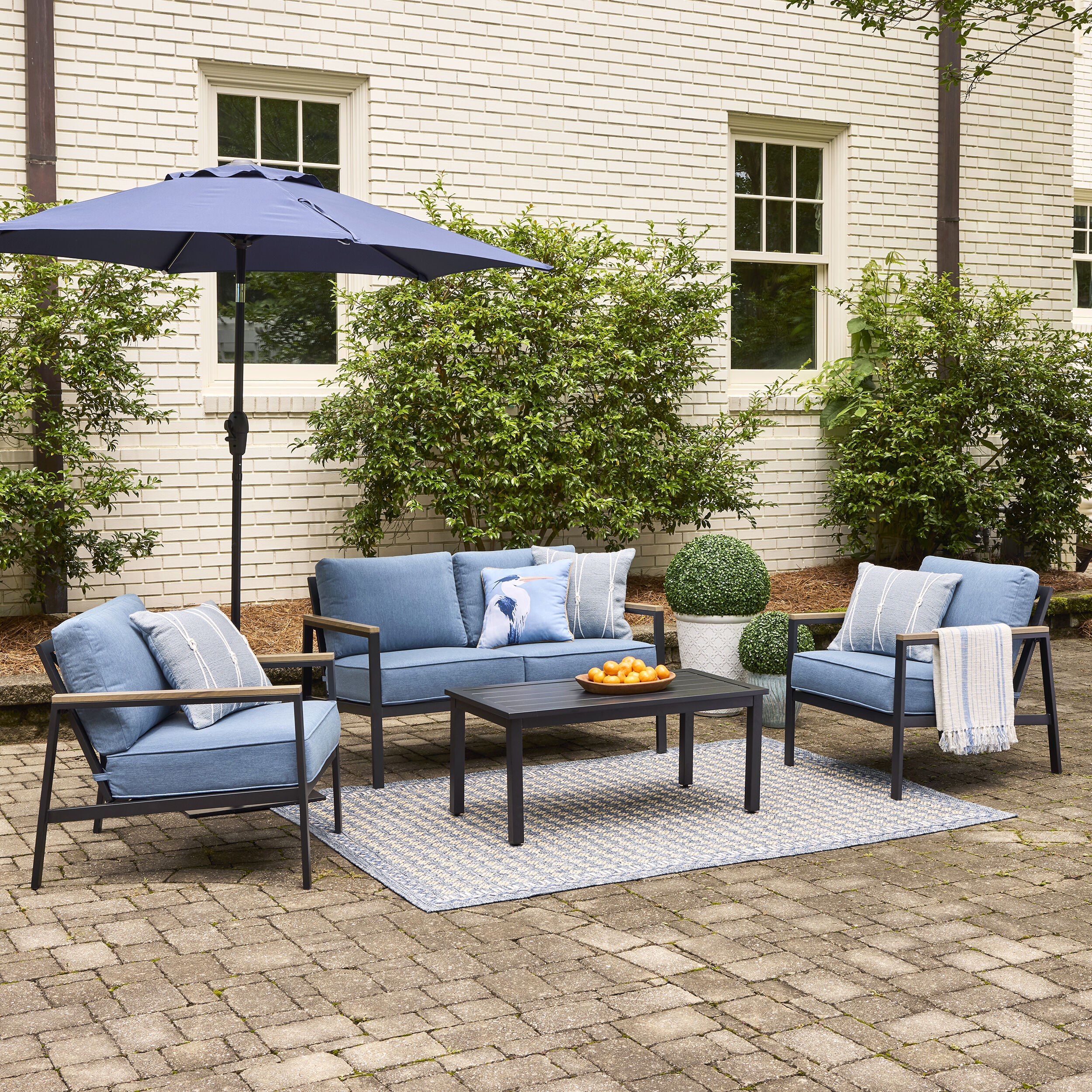 Style Selections Cave Hill 4 -Piece Patio Conversation Set with