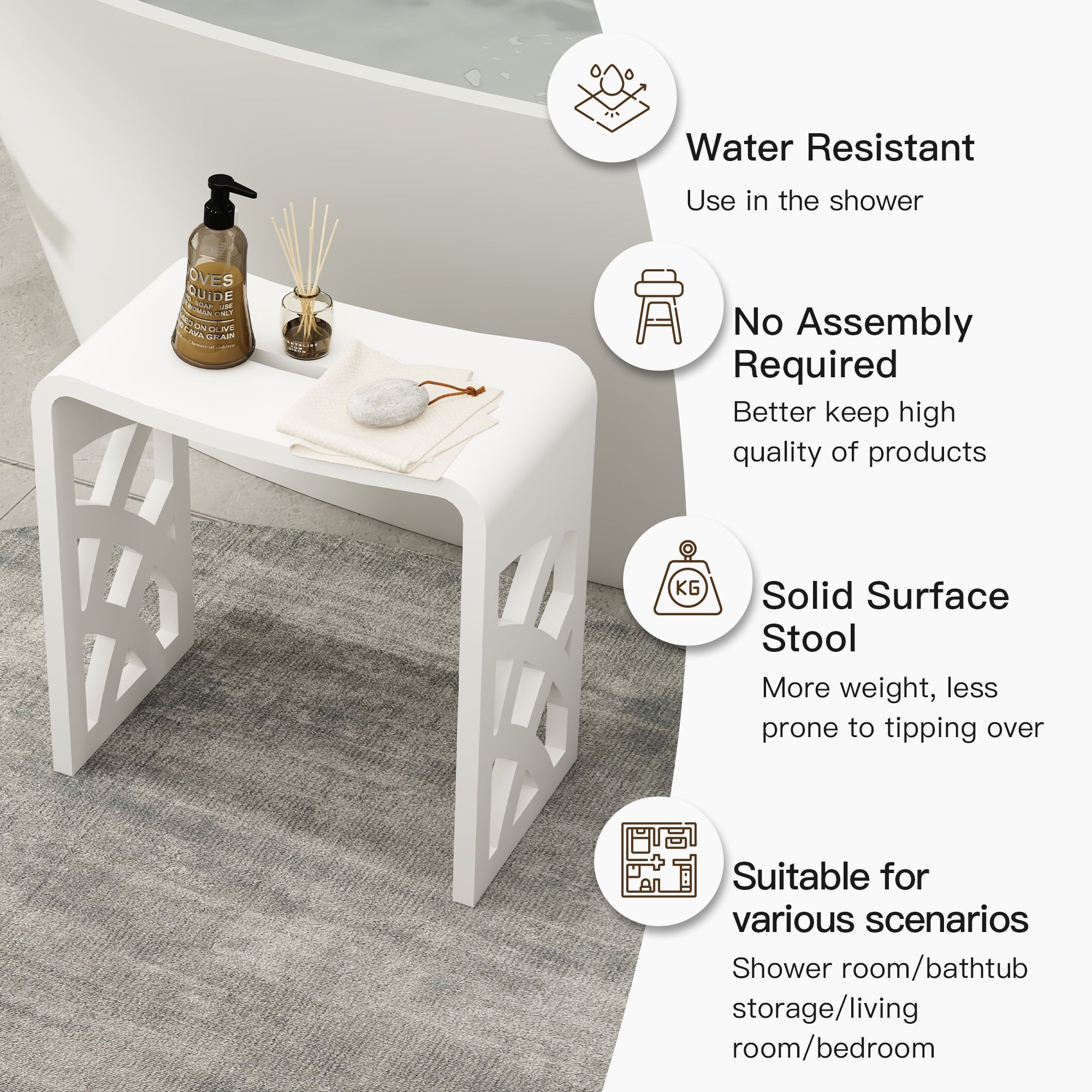 Boyel Living BLBR16002DH03SW Bath-Safety-Seats-Benches - View #7