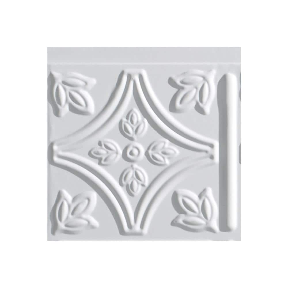 Fasade X5001 6-in x 6-in Matte White Backsplash Panels