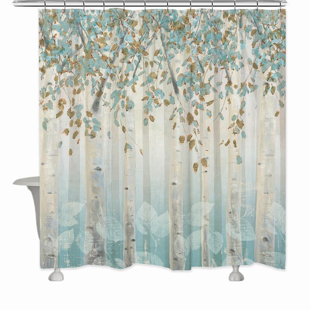 Shower Curtain In The Curtains, Forest Peva Shower Curtain