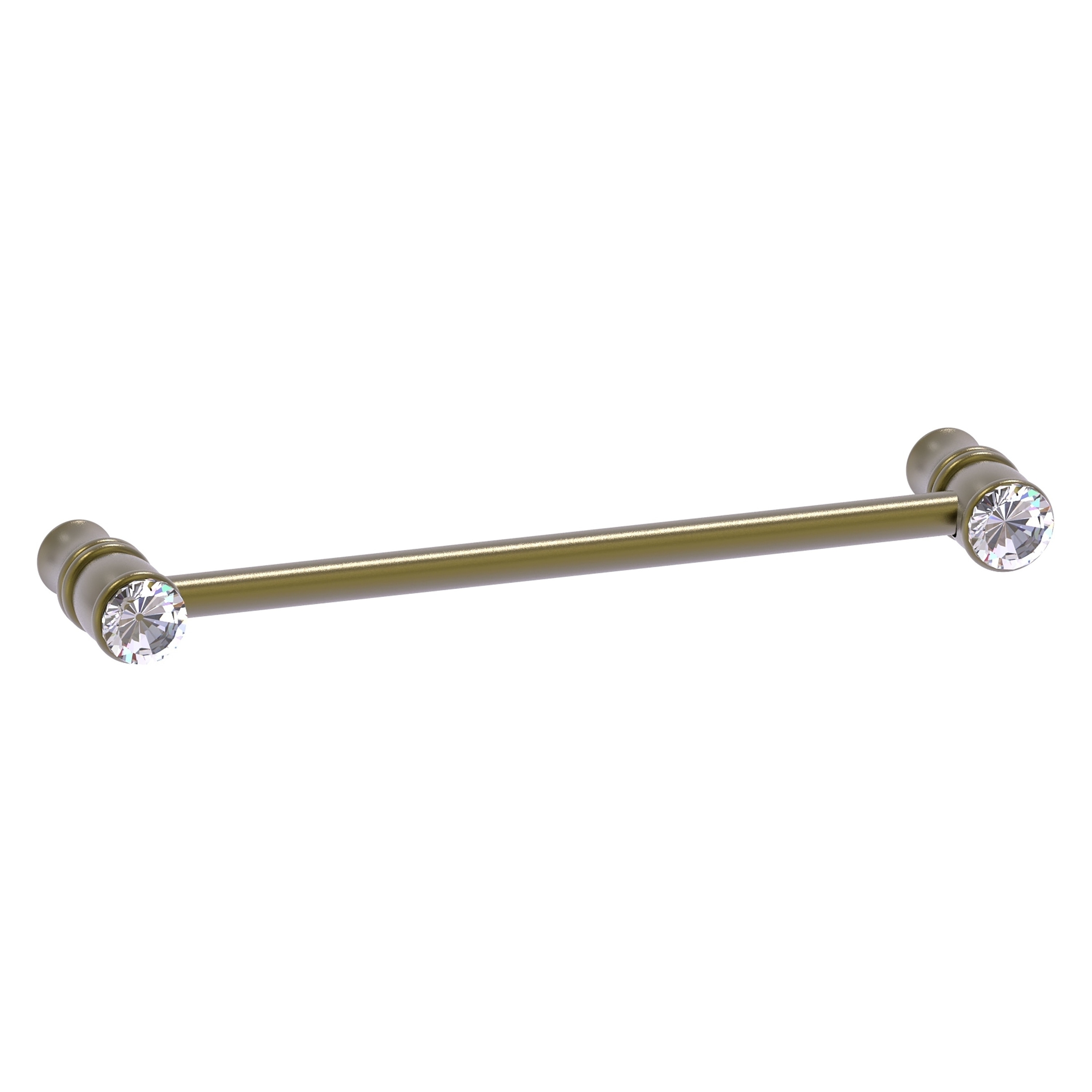 Allied Brass CC-30-6-ABR Carolina Crystal 6-in , Antique Brass Dual Mount Cylindrical Bar For Use on Appliances Drawer Pulls