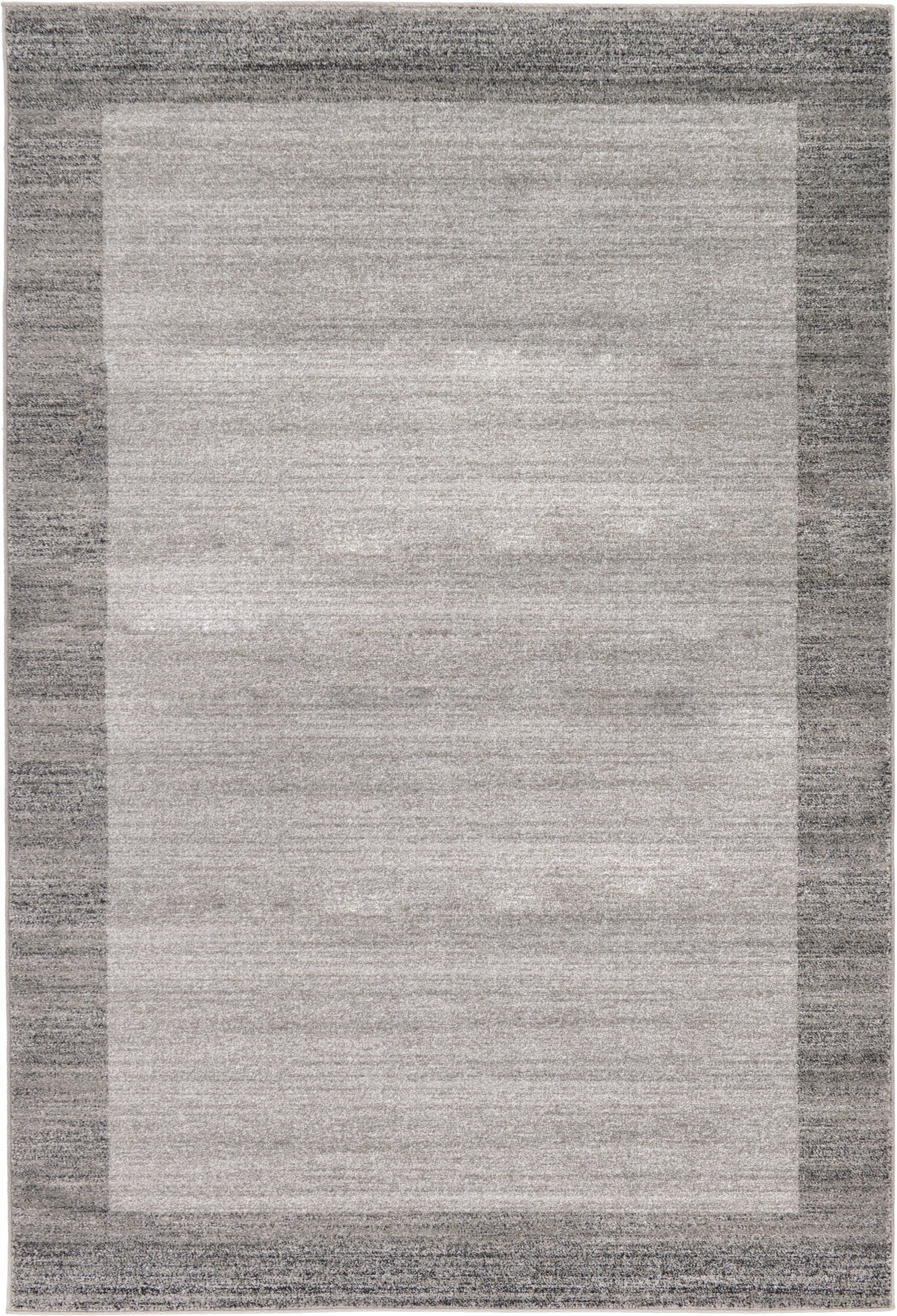 Unique Loom 3130963 Abigail Del Mar 6 x 9 (ft) Loomed Polypropylene Light Gray/Beige Rectangular Indoor Border Area rug
