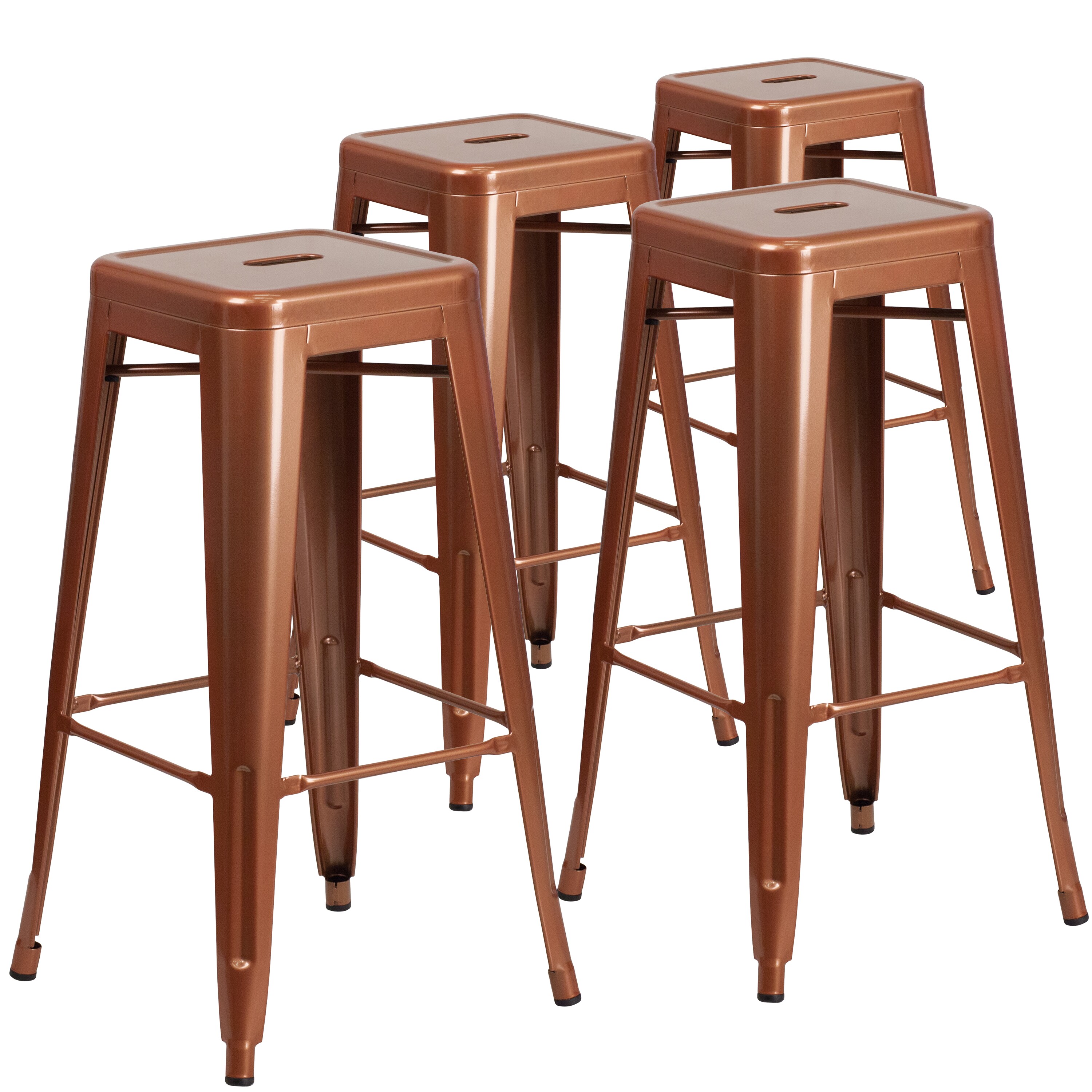 Copper and best sale wood bar stools