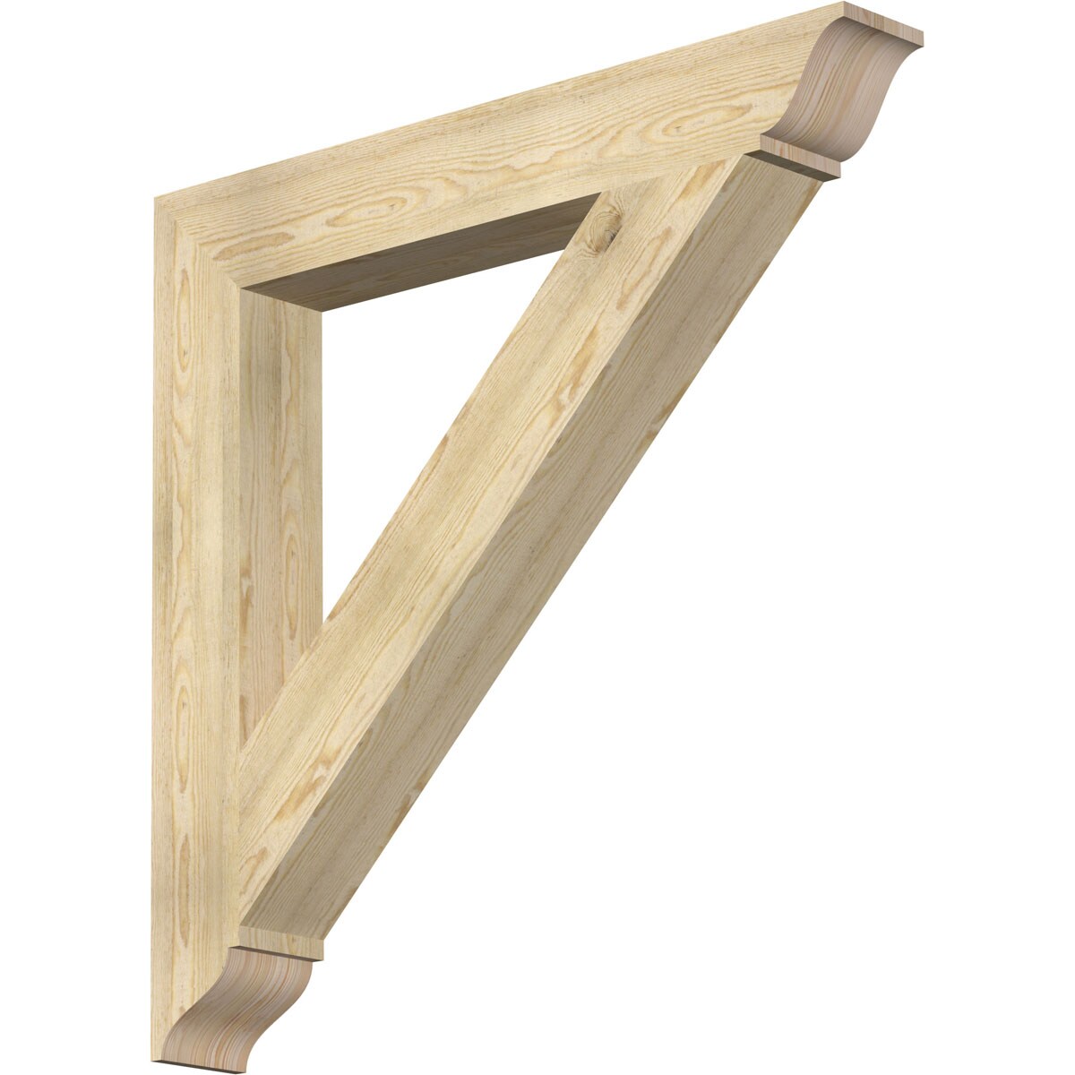 Ekena Millwork BKT06X44X44TRA01RDF Traditional traditional rough sawn 6-in x 44-in x 44-in Douglas fir Brown Wood Standard bracket