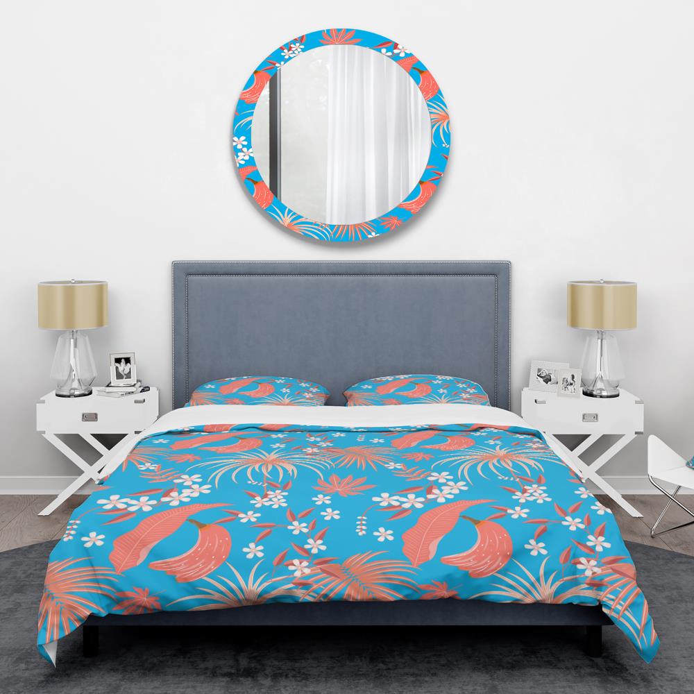 Designart BED24350-K 3 -Piece Blue King Duvet cover Set