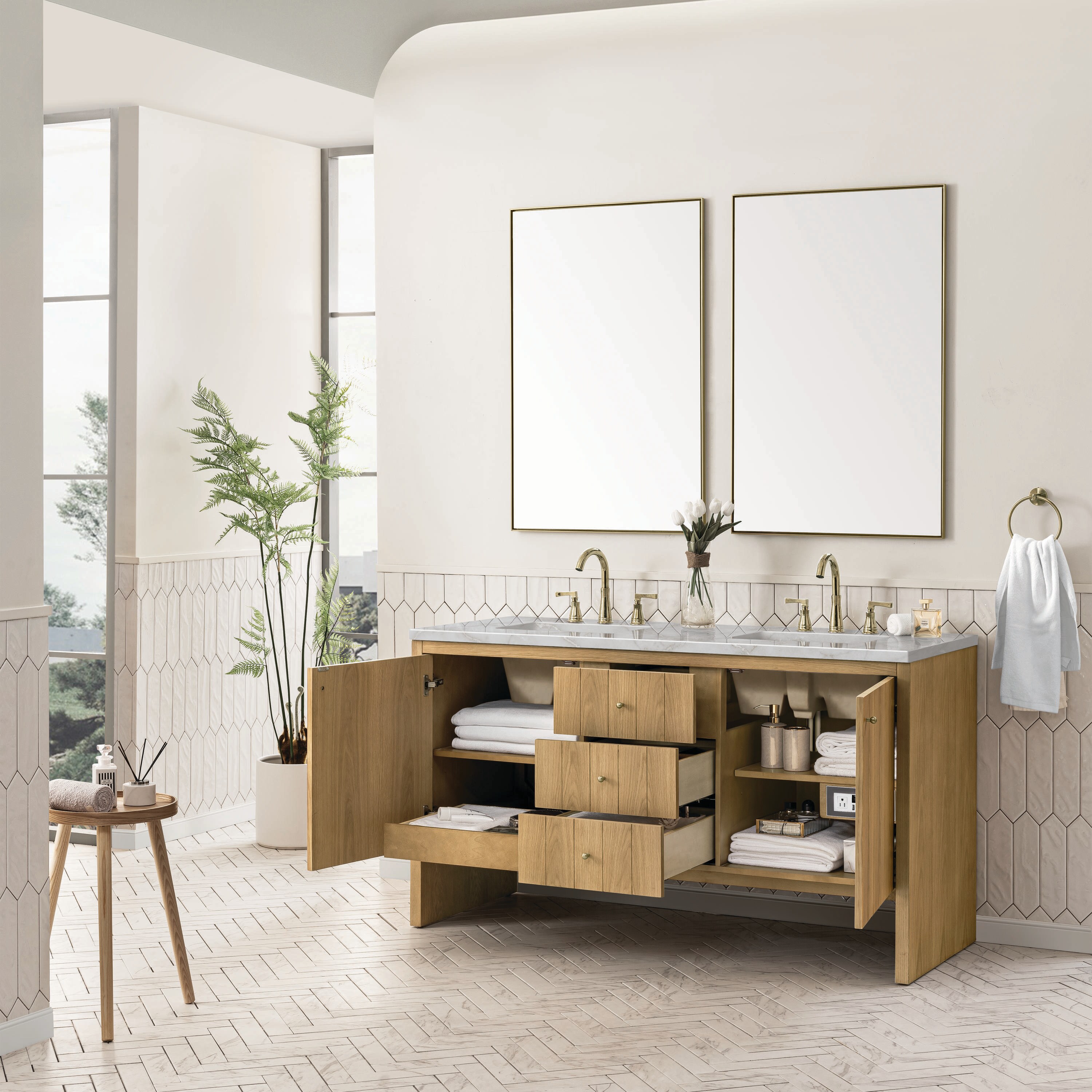 James Martin Vanities 435-V60D-LNO-3VSL Bath-Vanity-Combo - View #4