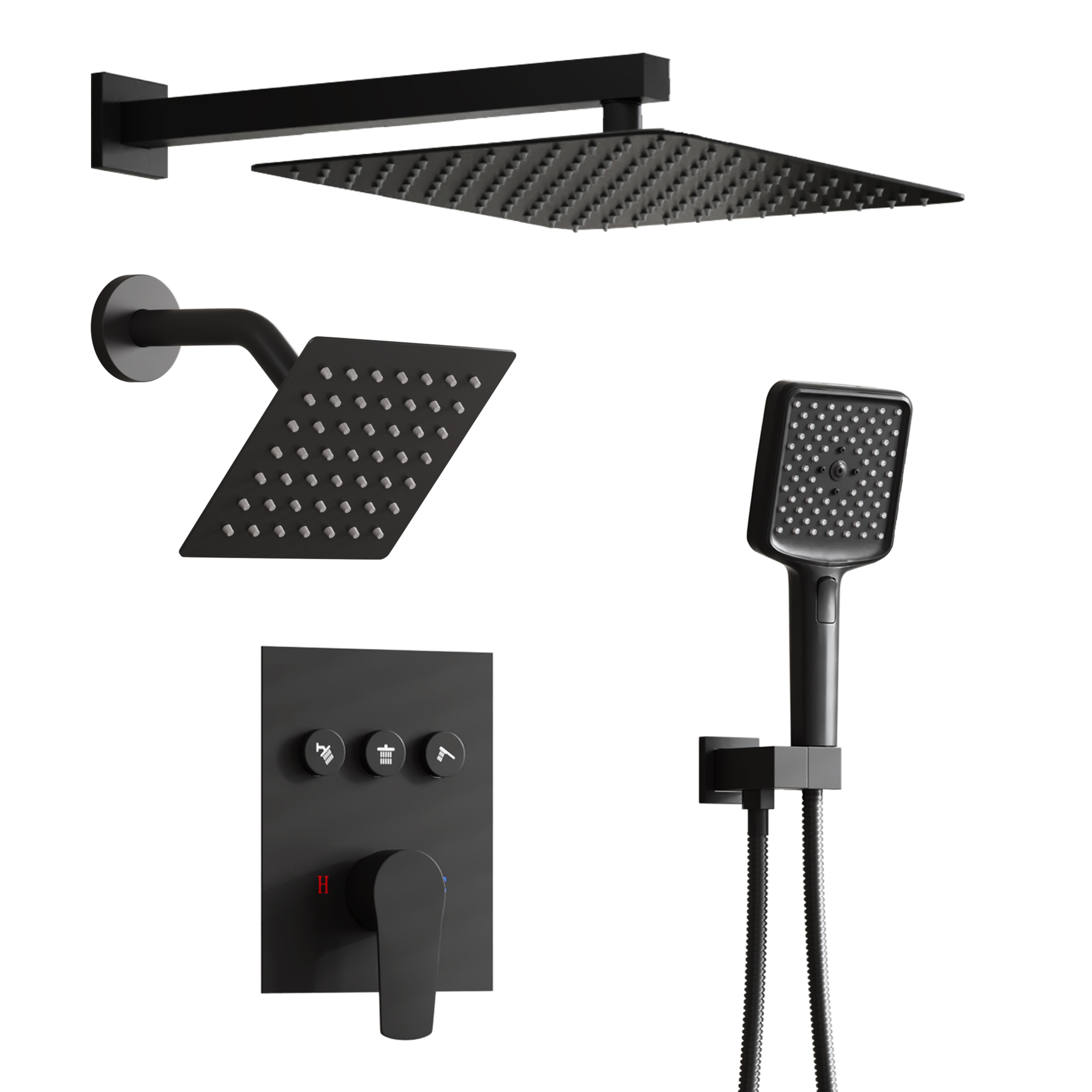 Mondawe MDBR01025AJ12MB Showerhead-Bar-Panels - View #11
