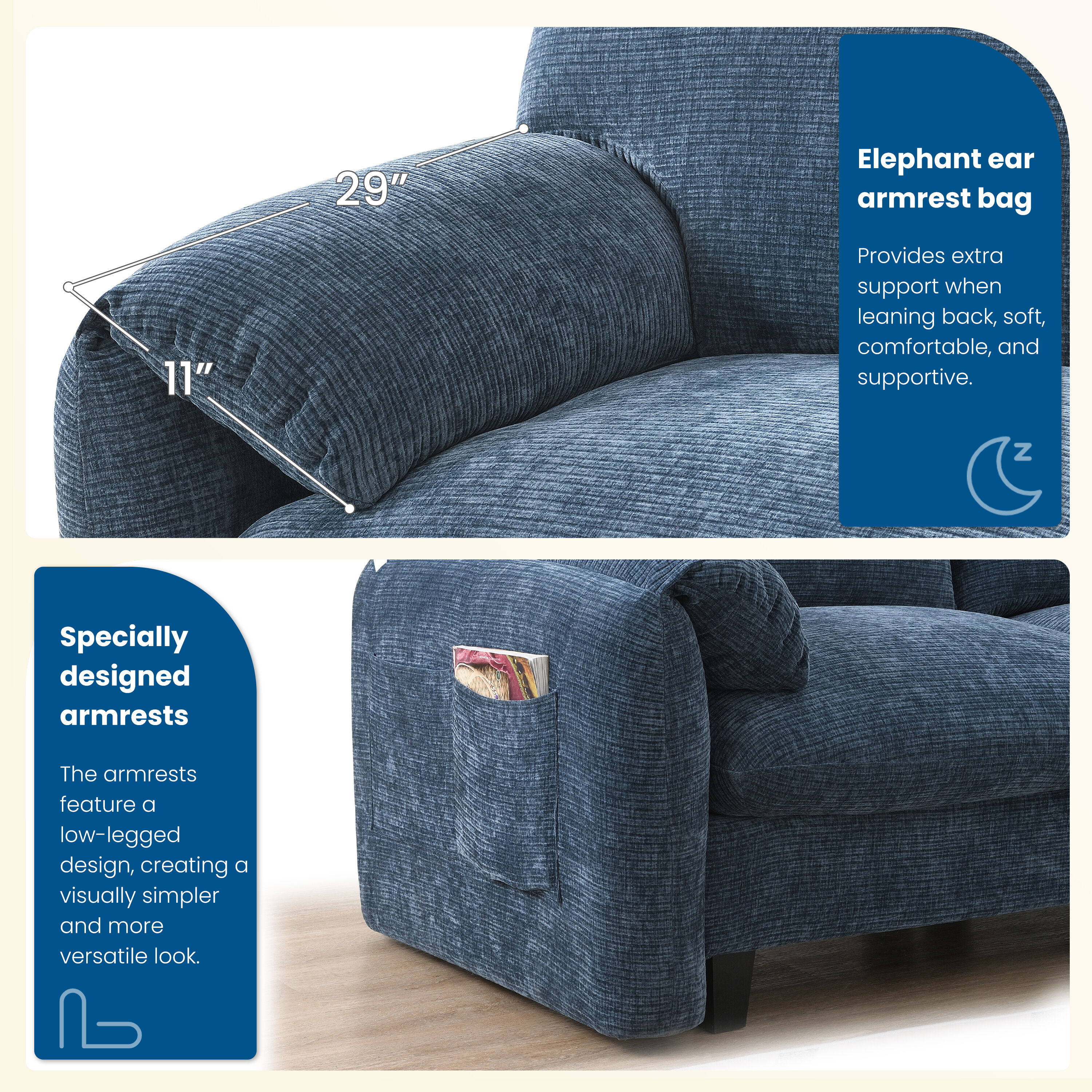 ModernLuxe N723S7039C Sofas-Loveseats - View #3