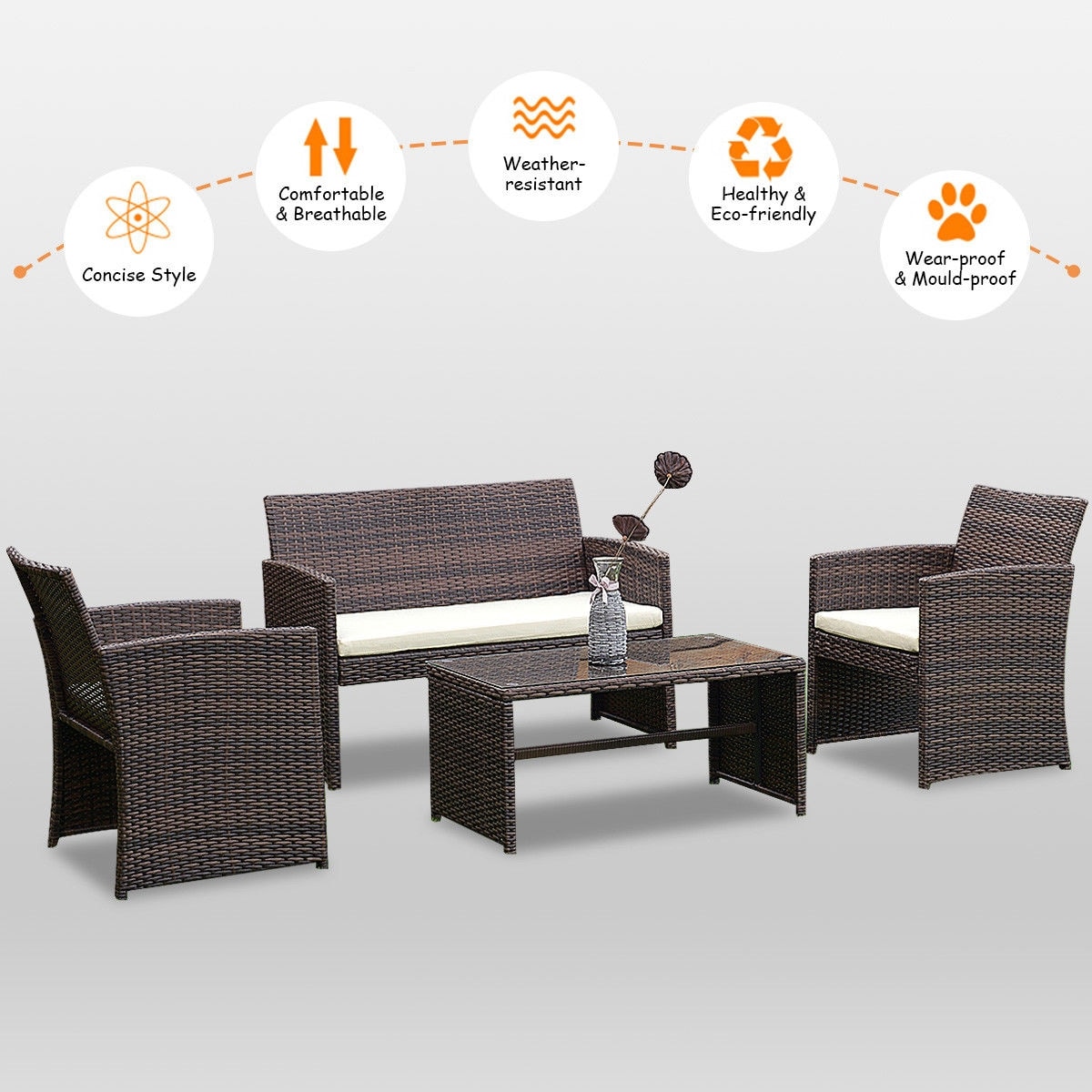 Slickblue D-CO-80355WH Patio-Conversation-Sets - View #7