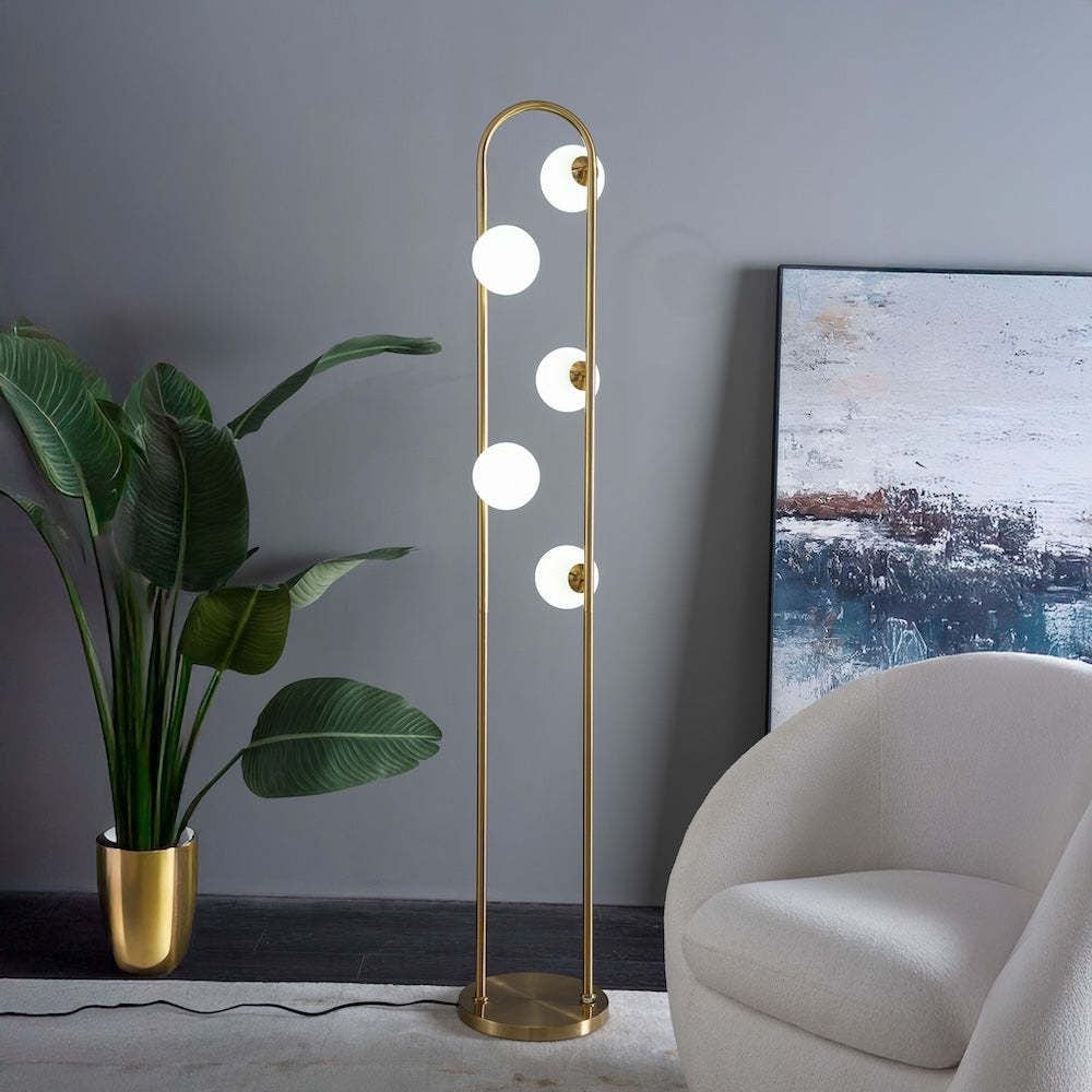 Huluwat - Modern Floor Lamp for Living Room Artema Floor Lamp with WHITE Tall Corner Lamp for Bed...