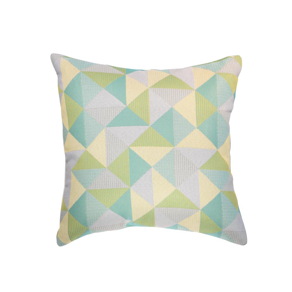 Square Embellished Geometric Decorative Throw Pillow Off-white